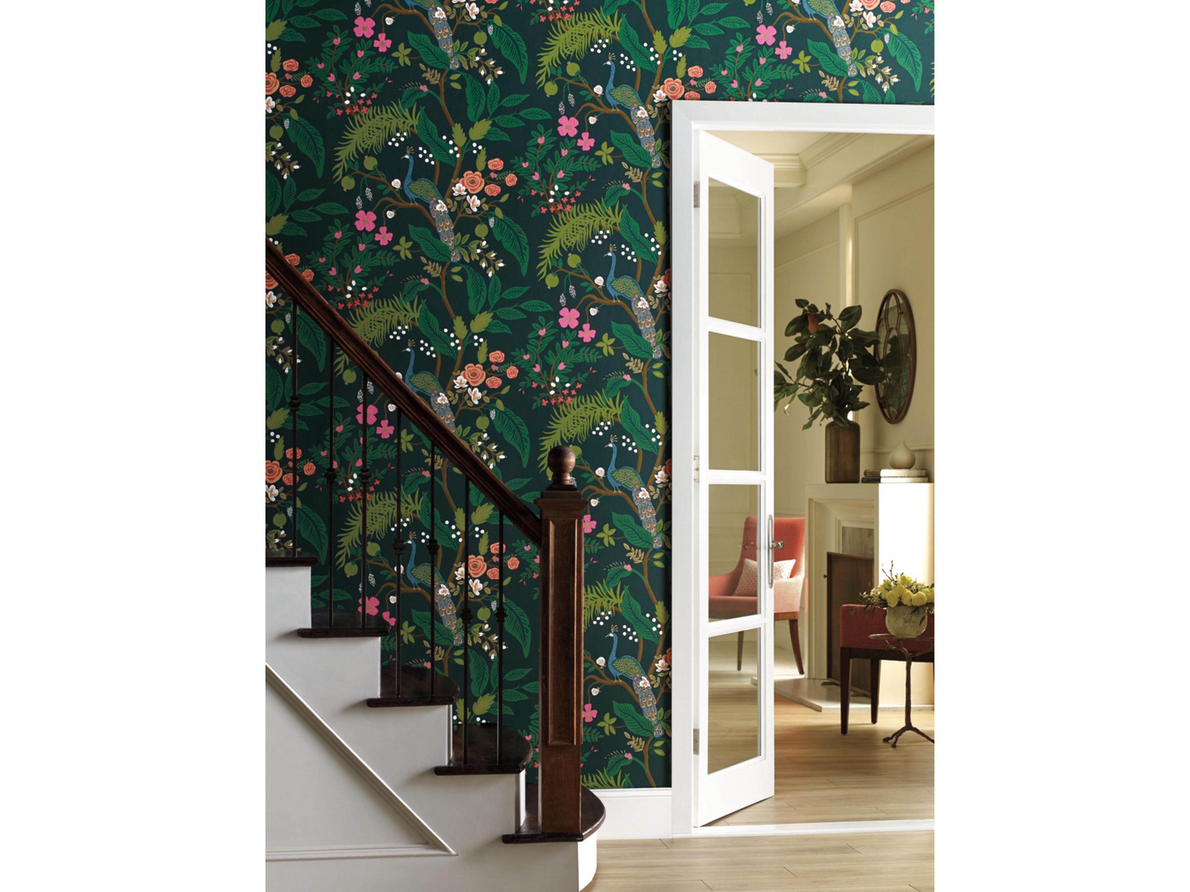 York Wallcoverings Emerald Peacock Wallpaper