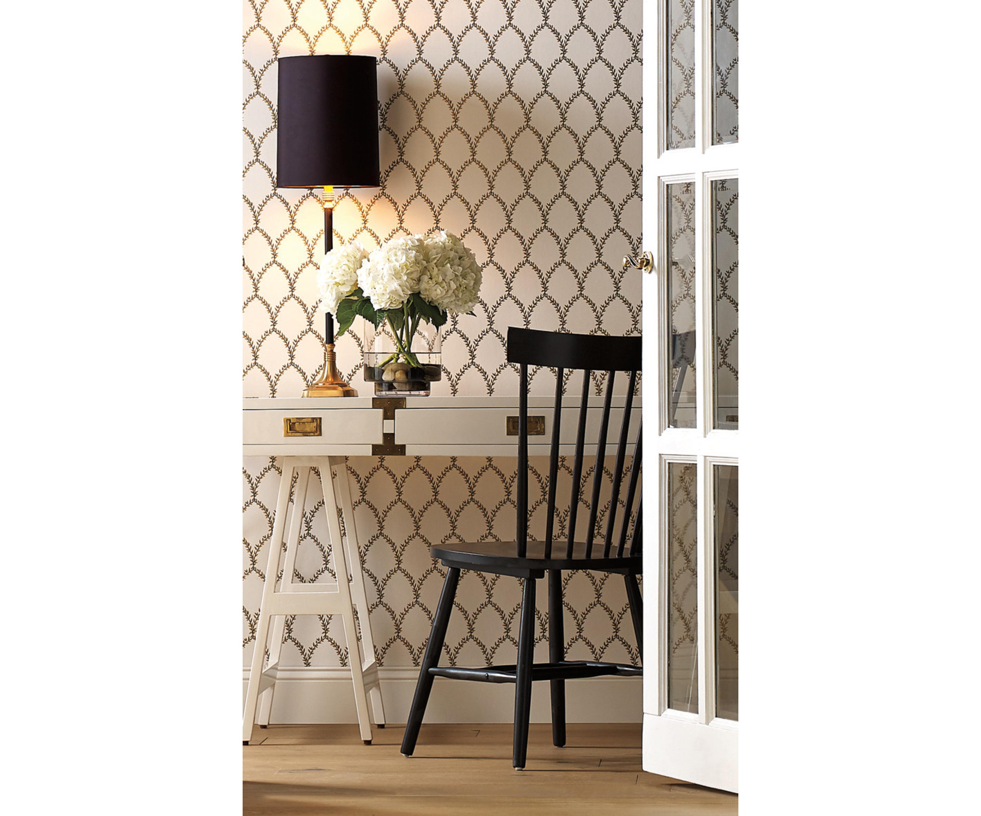York Wallcoverings Gold / White Laurel Wallpaper