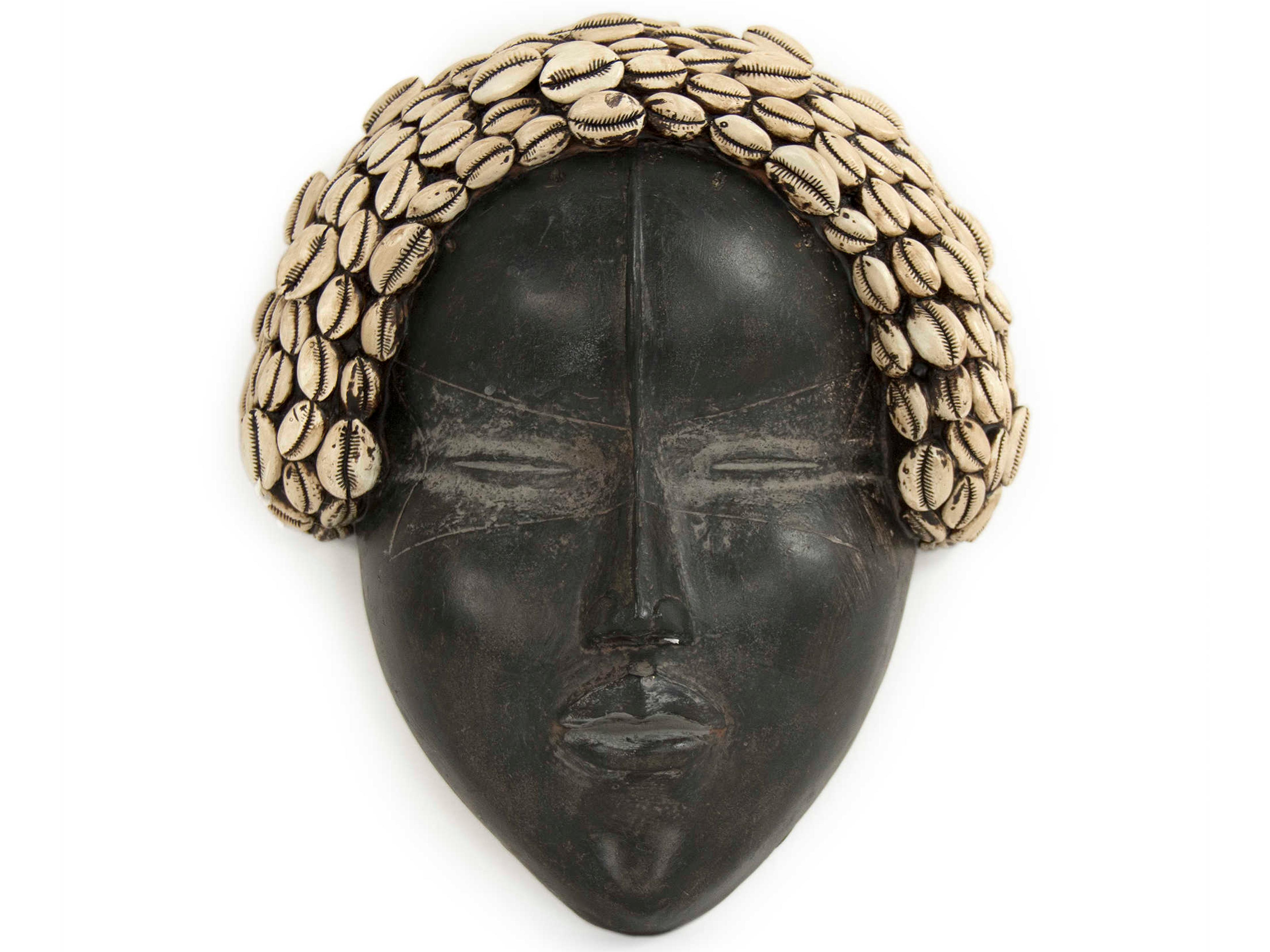 Zentique Black / Ivory Resin Woman Mask