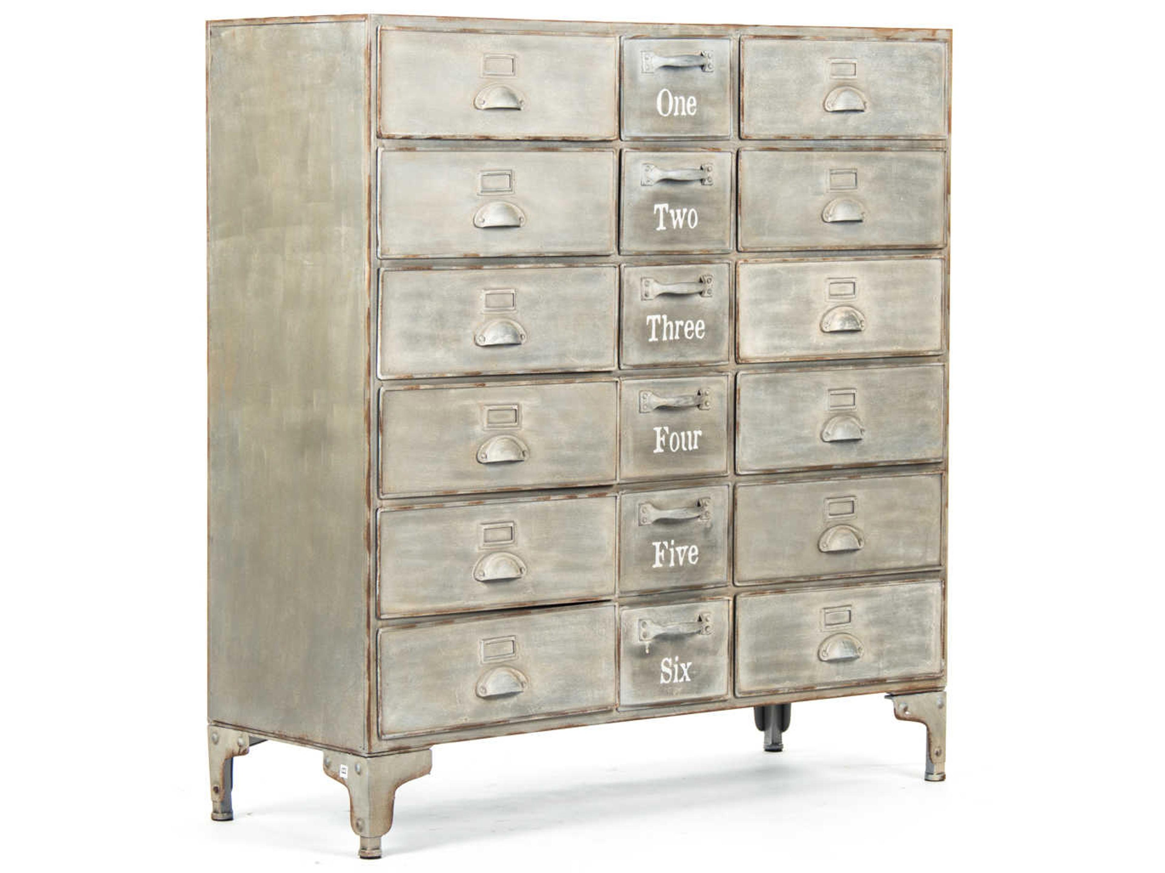 Zentique Antique Beige File Cabinet