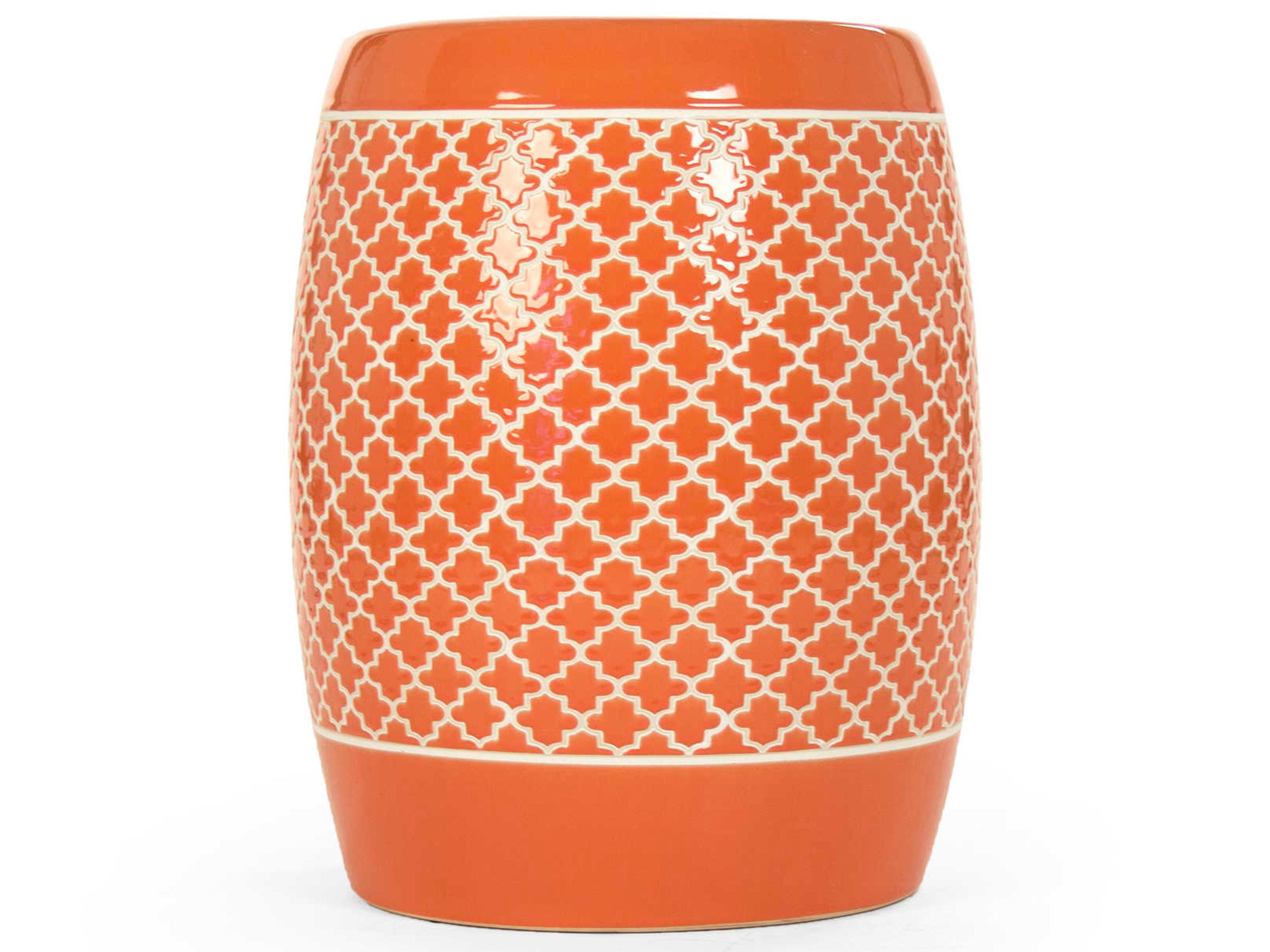 Zentique Orange Accent Stool