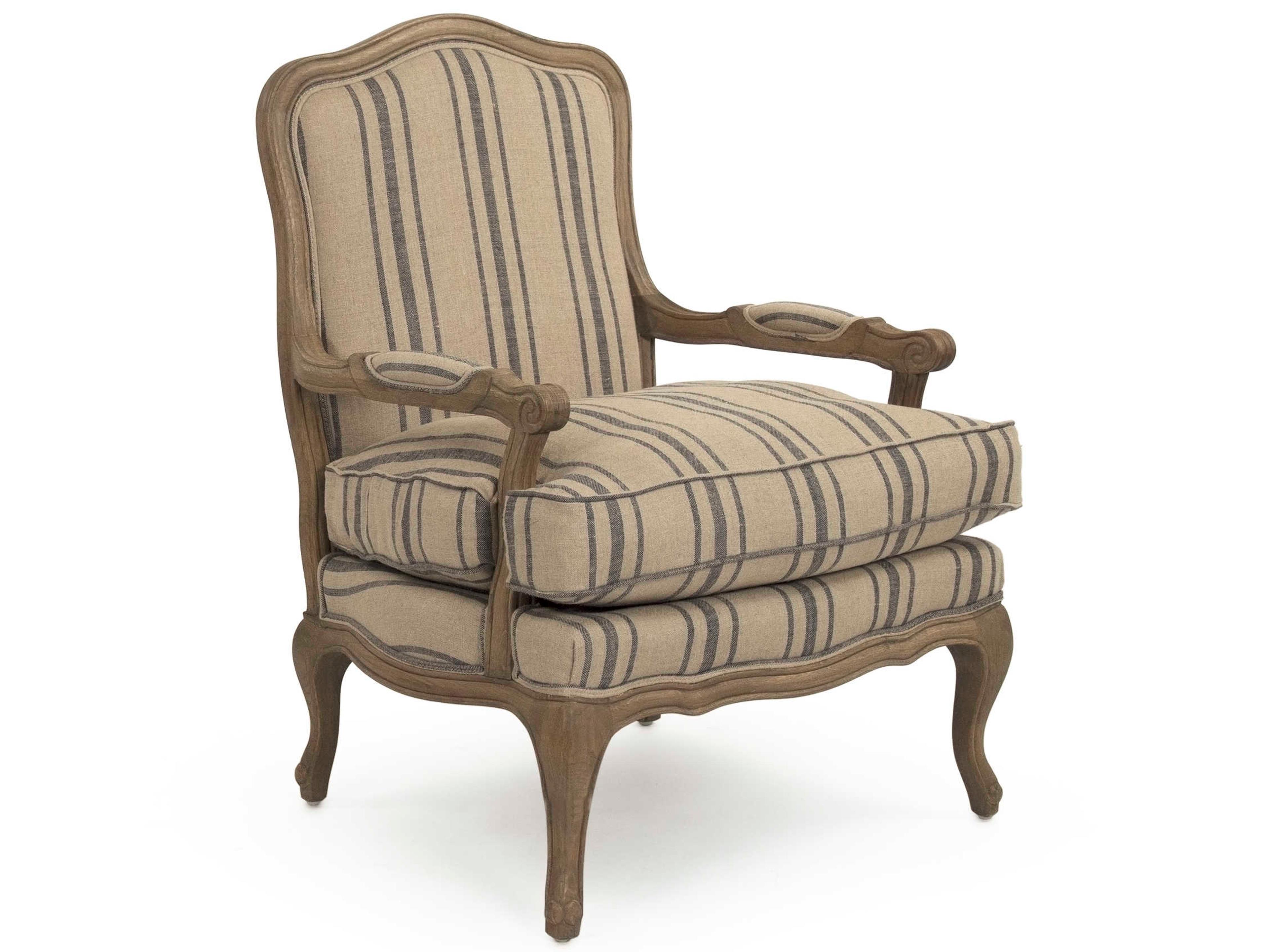 Zentique Bastille Blue Fabric Accent Chair