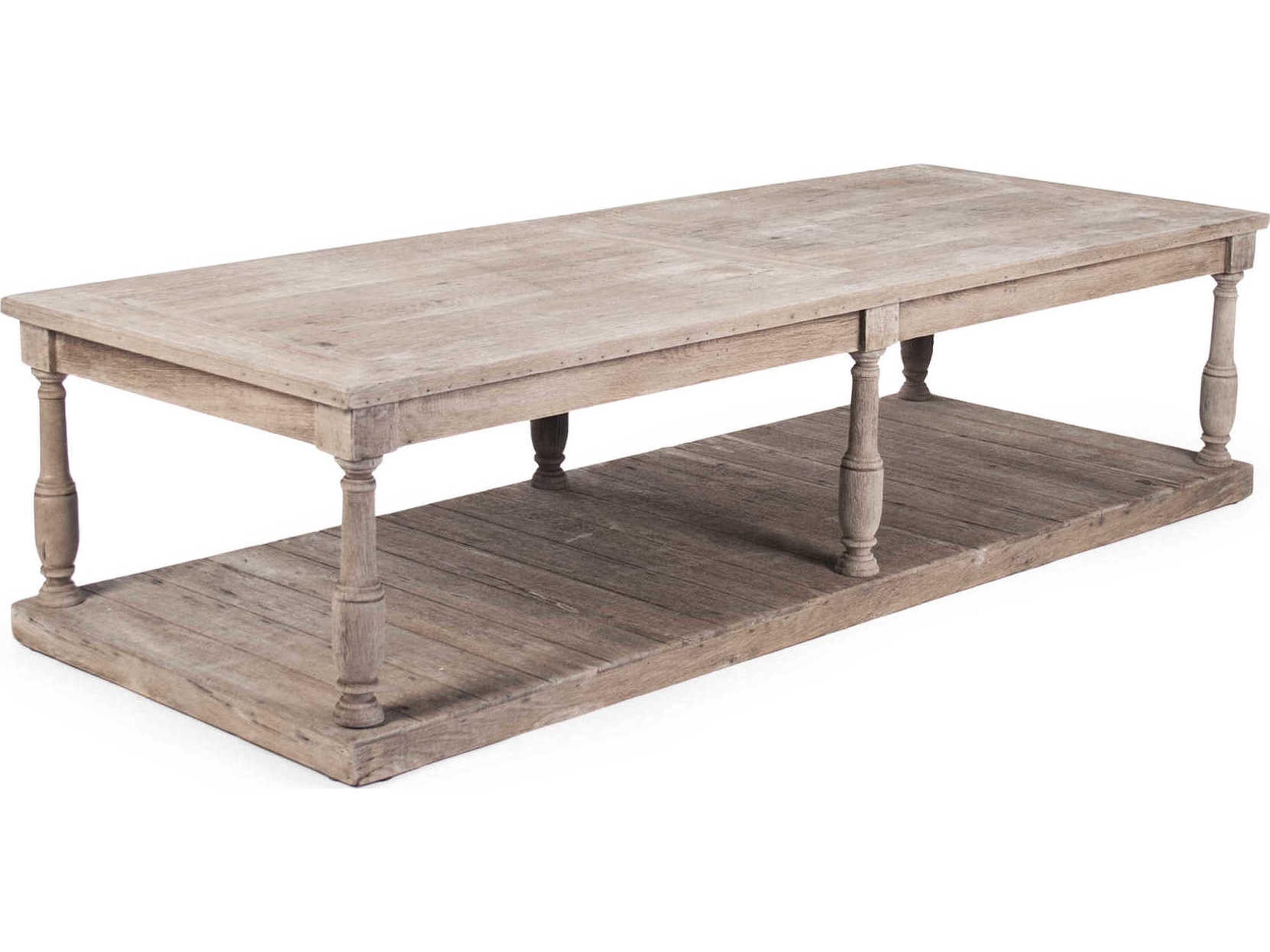 Zentique Rectangular Wood Weathered Coffee Table