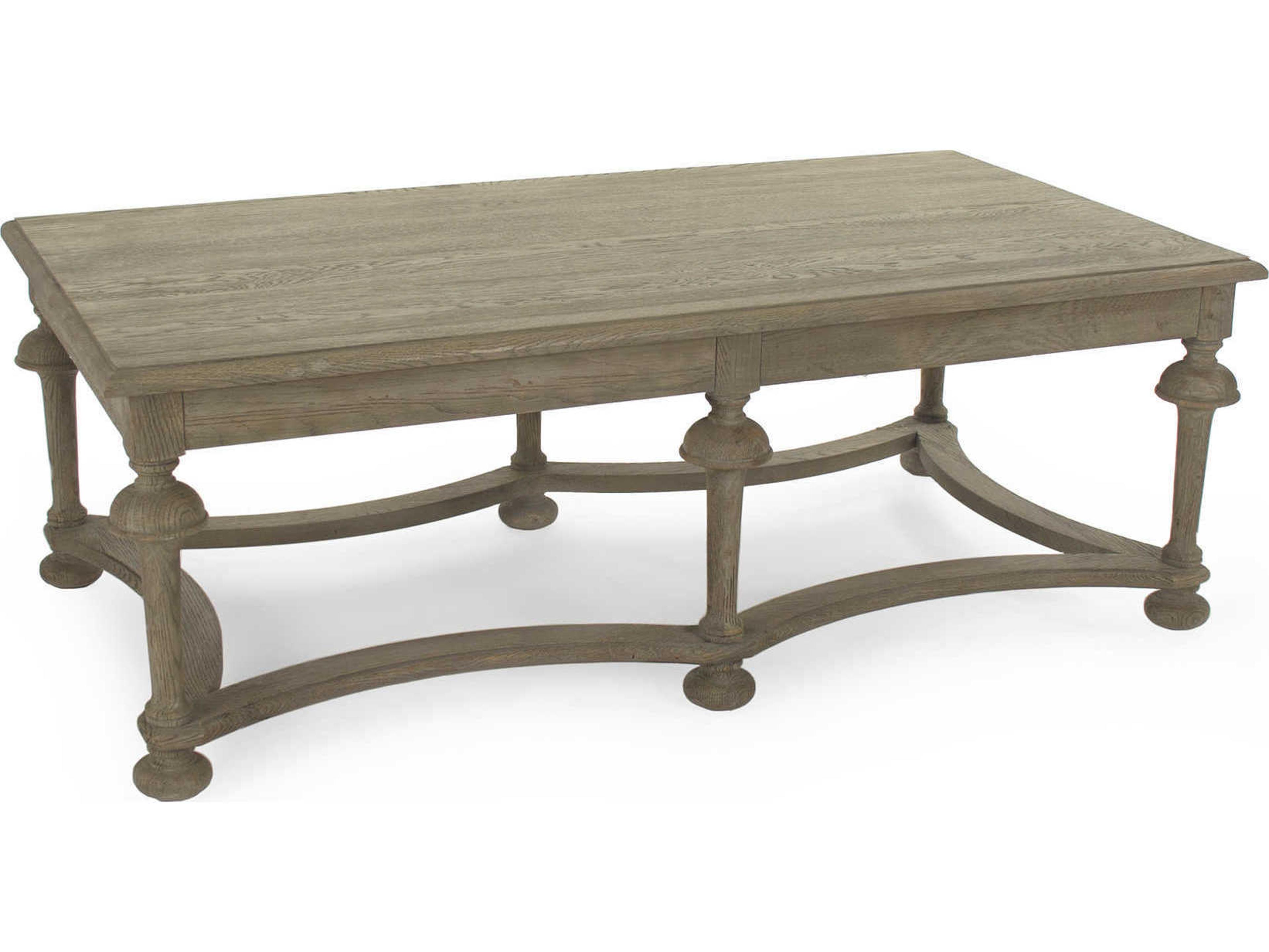 Zentique Rectangular Wood Limed Grey Oak Coffee Table