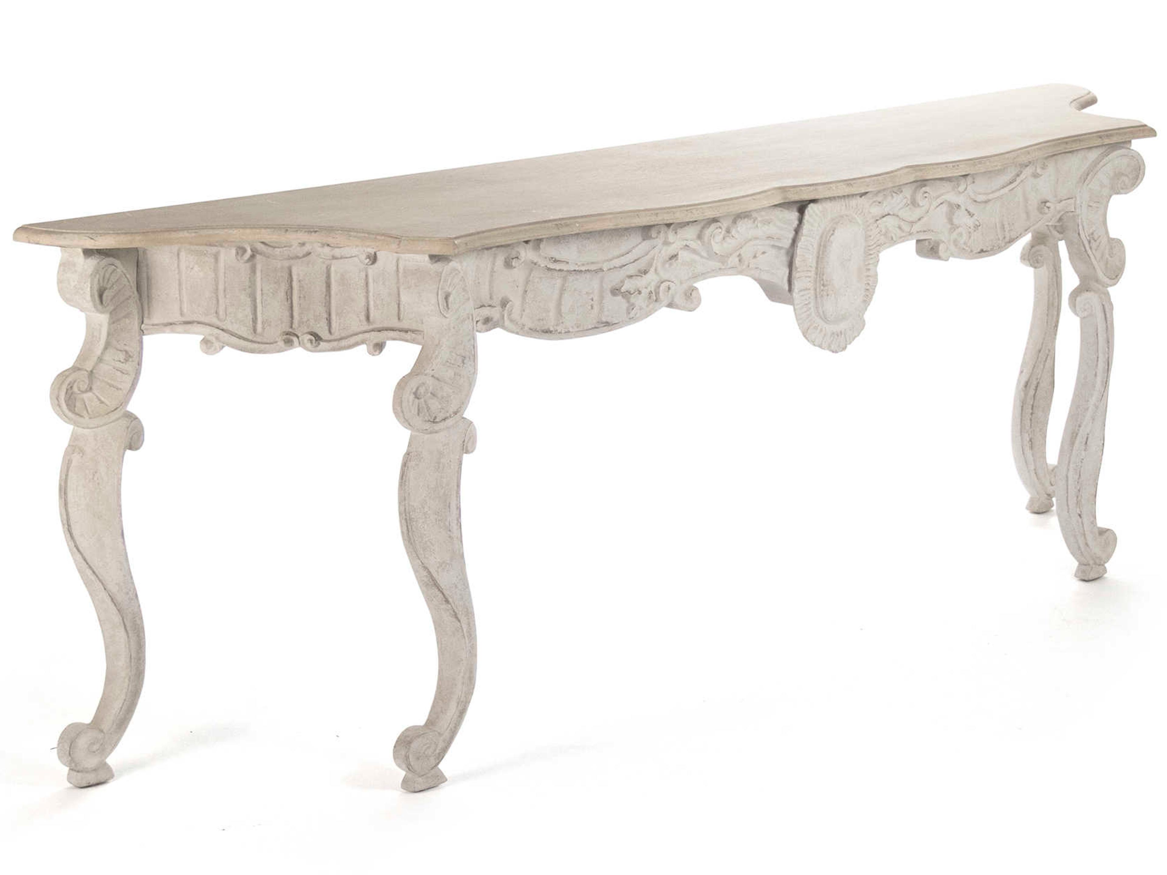 Zentique Demilune Wood Console Table