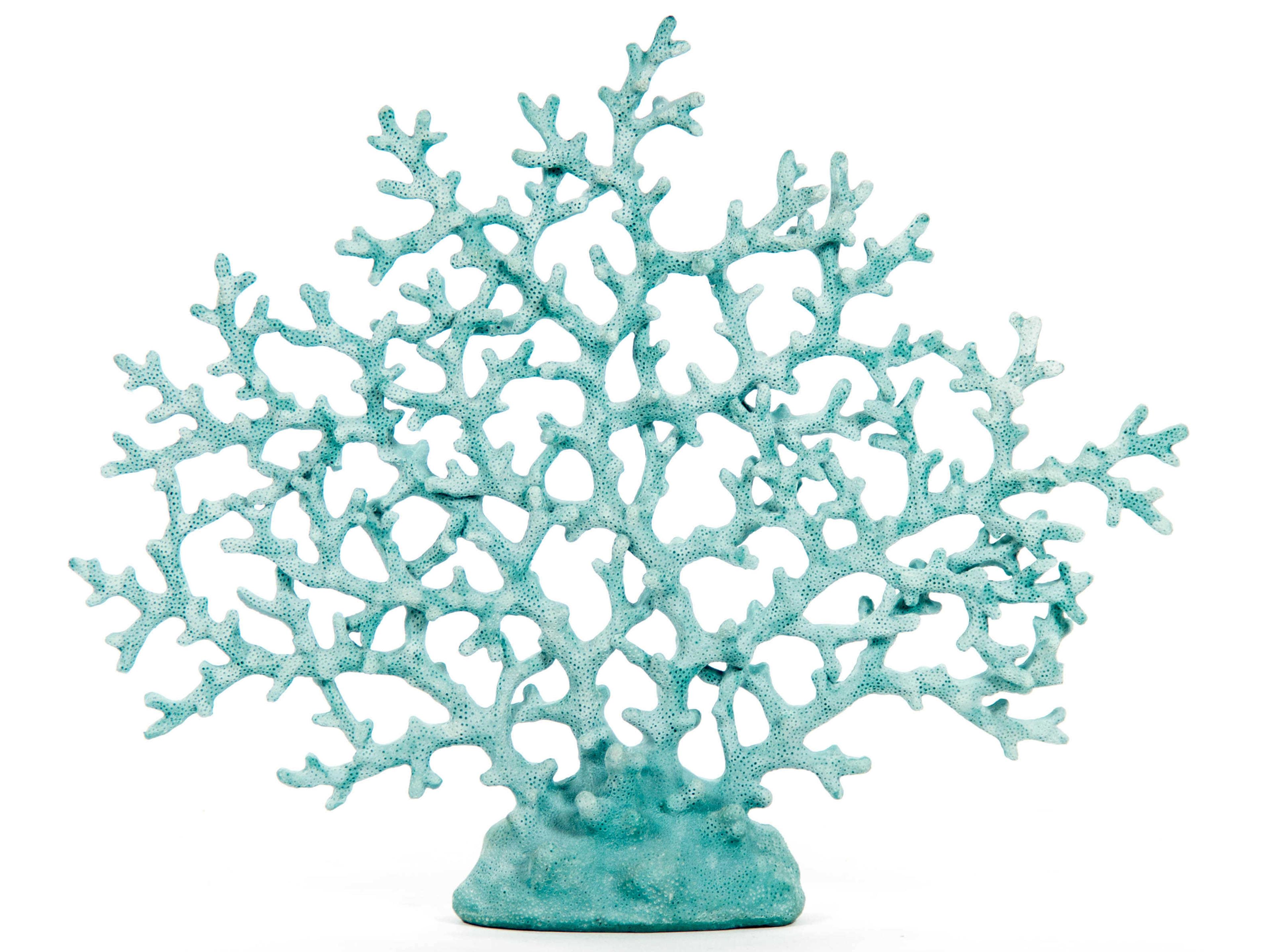 Zentique Distressed Aqua Blue Coral