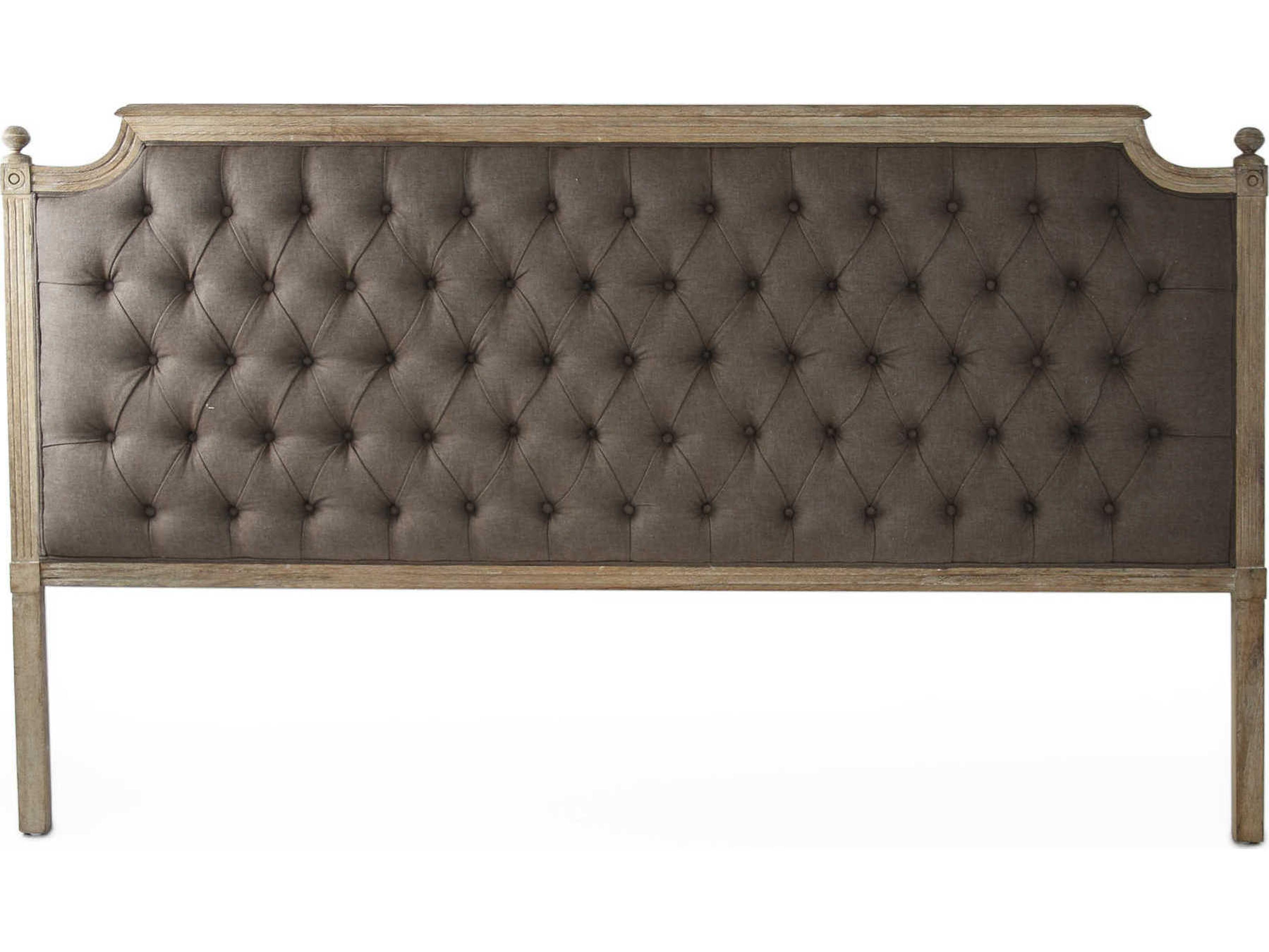 Zentique Louis Aubergine Linen King Headboard