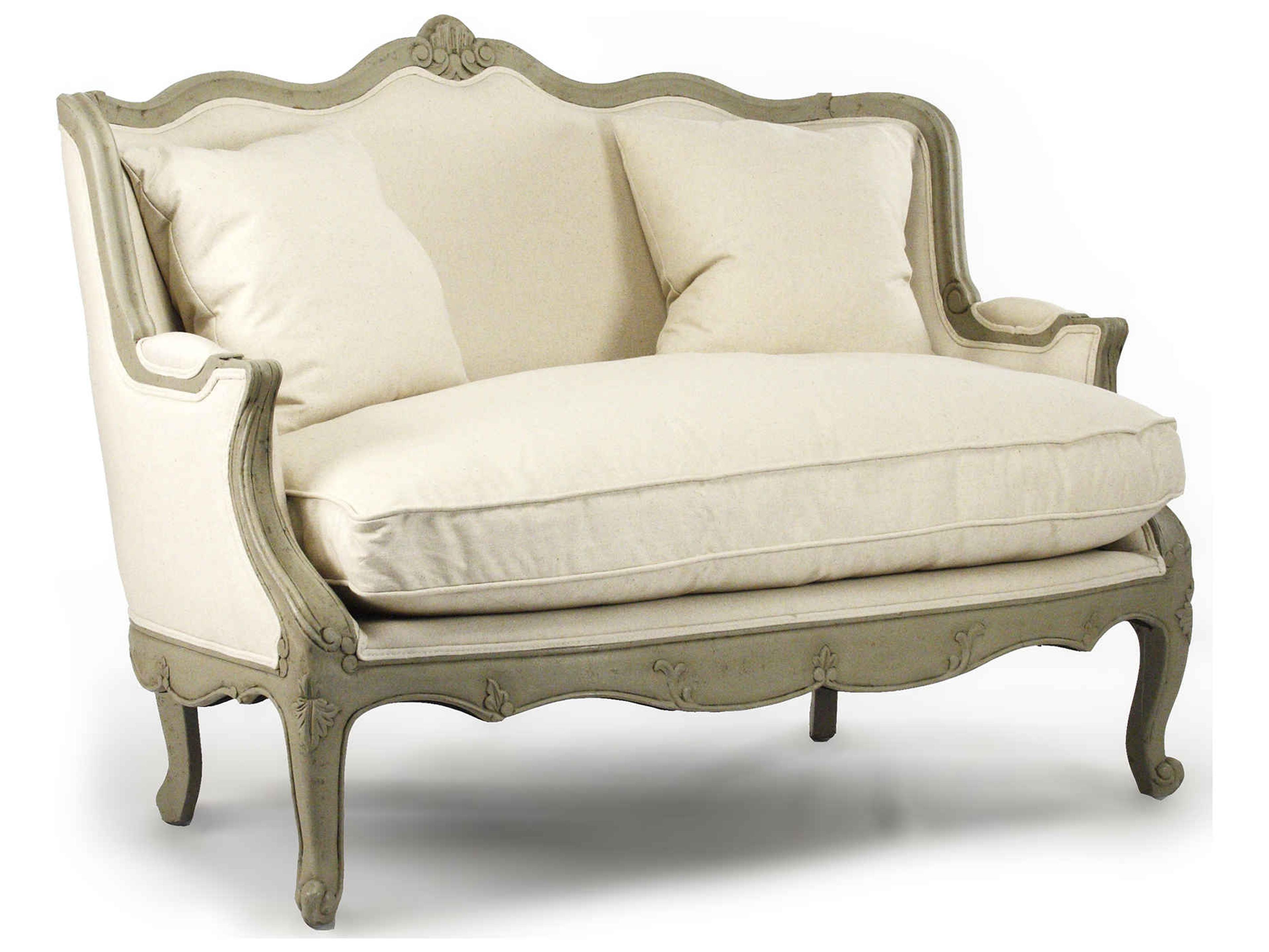 Zentique Beige Upholstered Loveseat