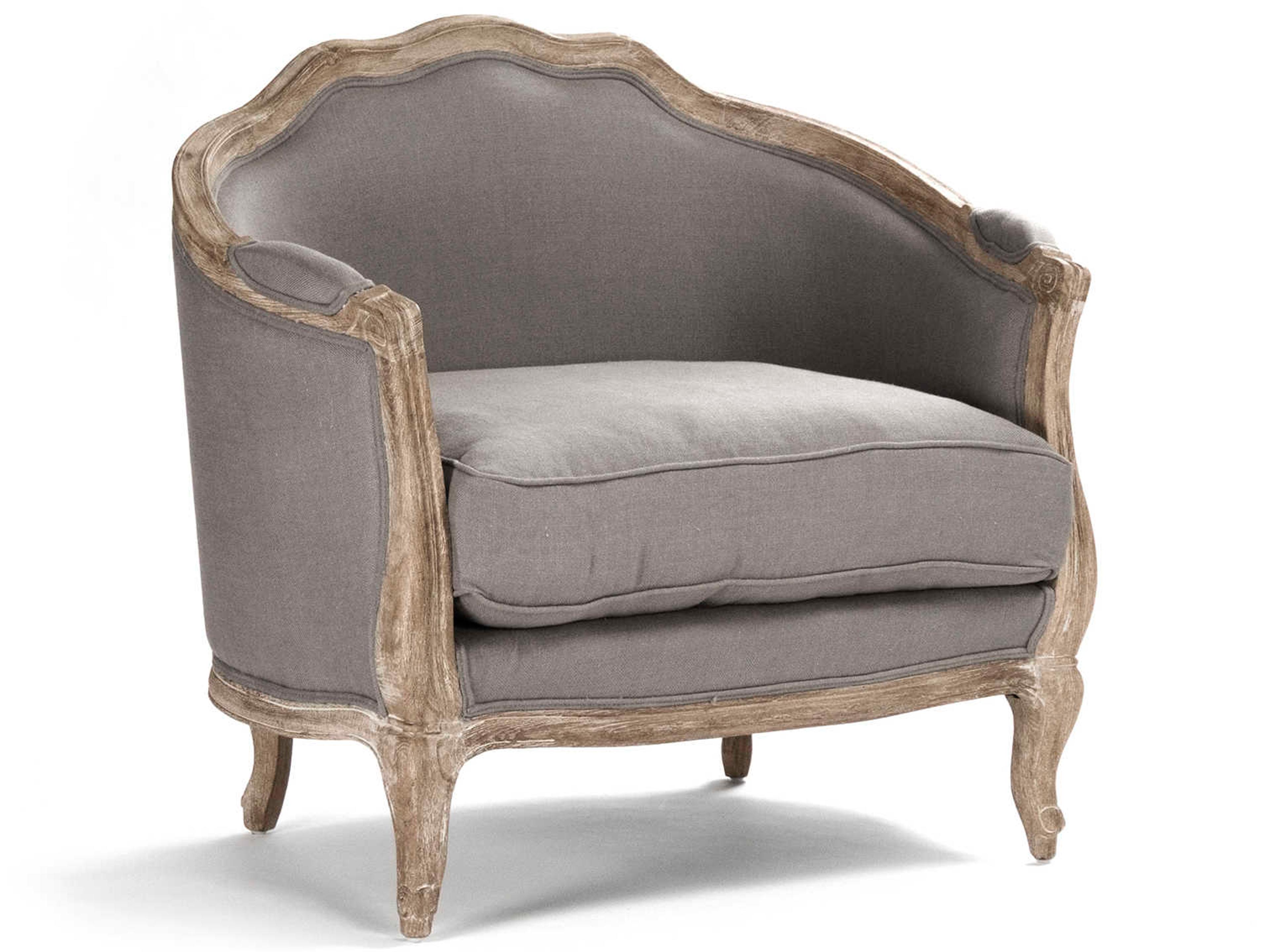 Zentique Maison Gray Fabric Accent Chair
