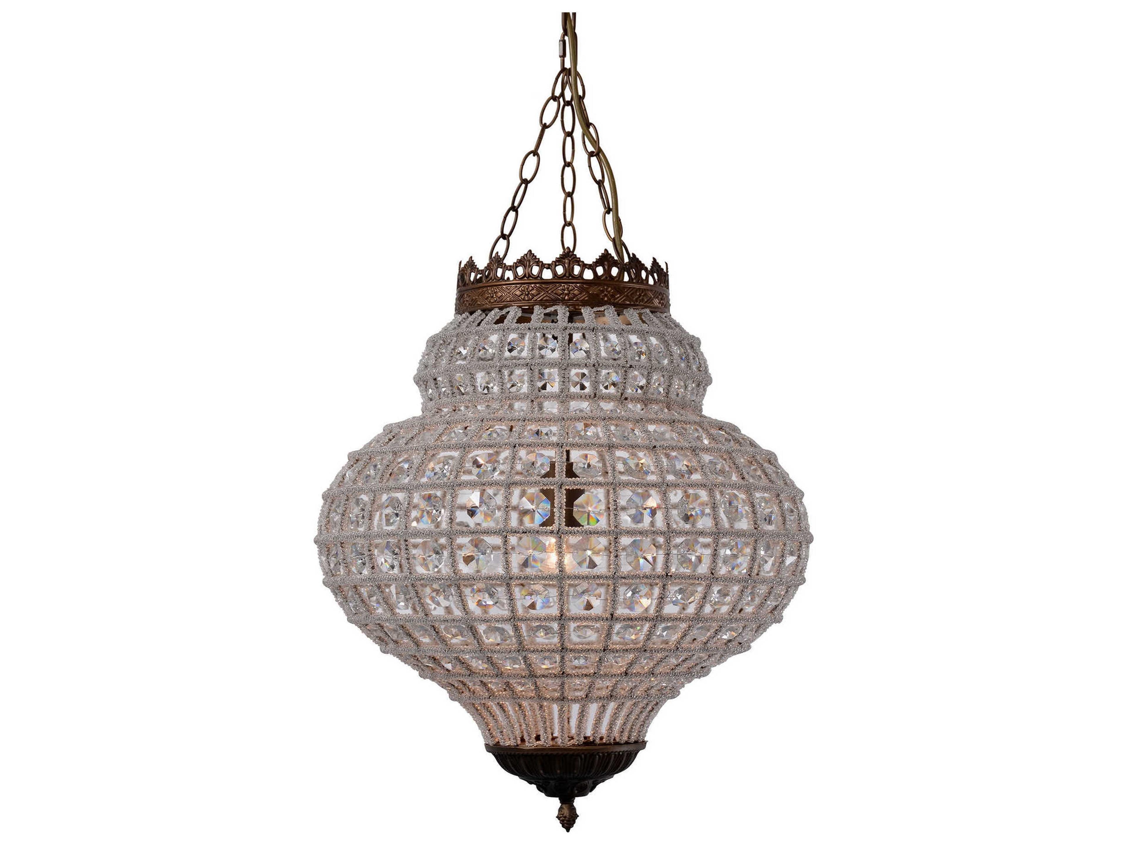 Zentique 1-Light Gold Crystal Pendant