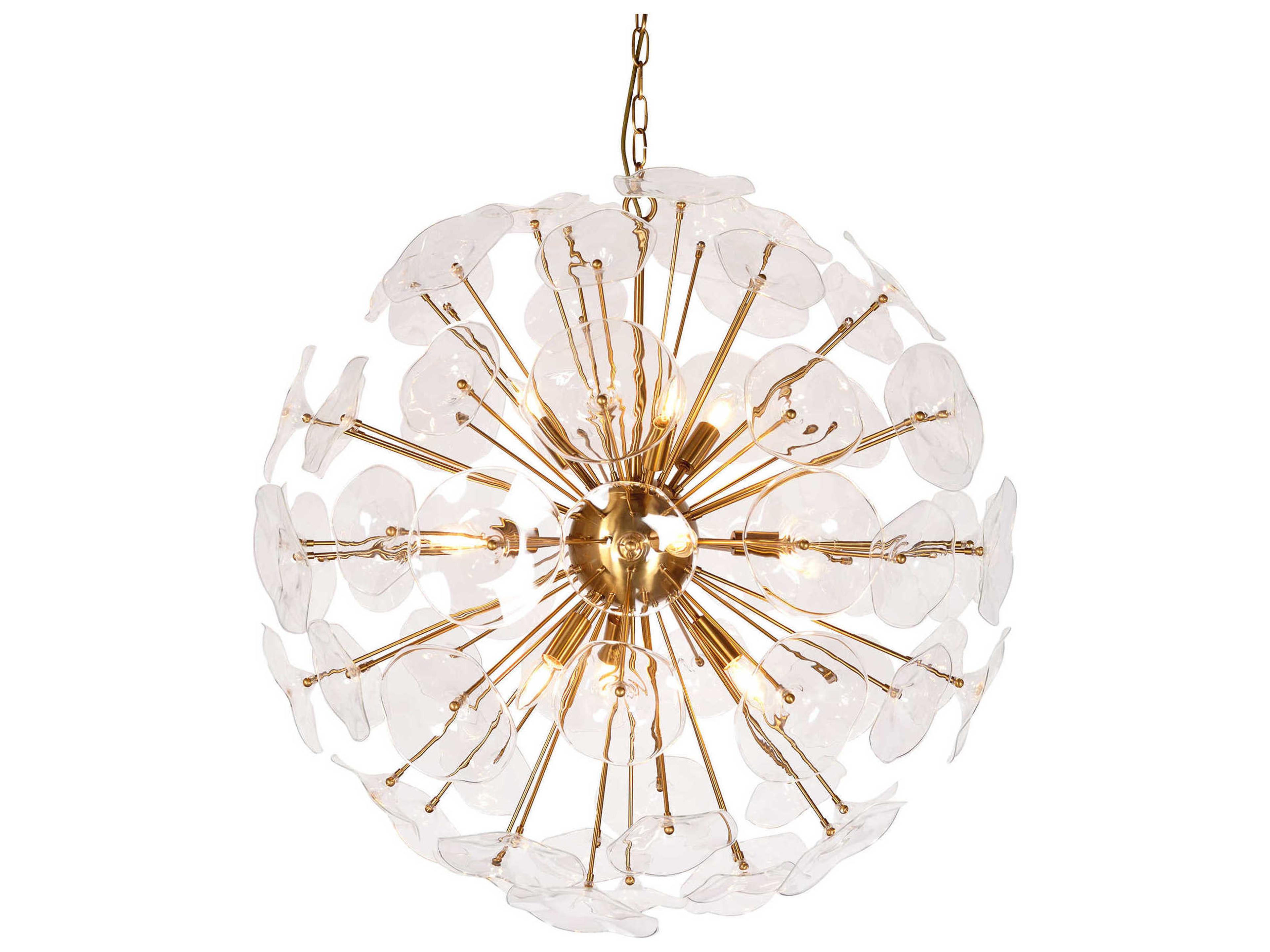 Zentique 10-Light Gold Glass Pendant