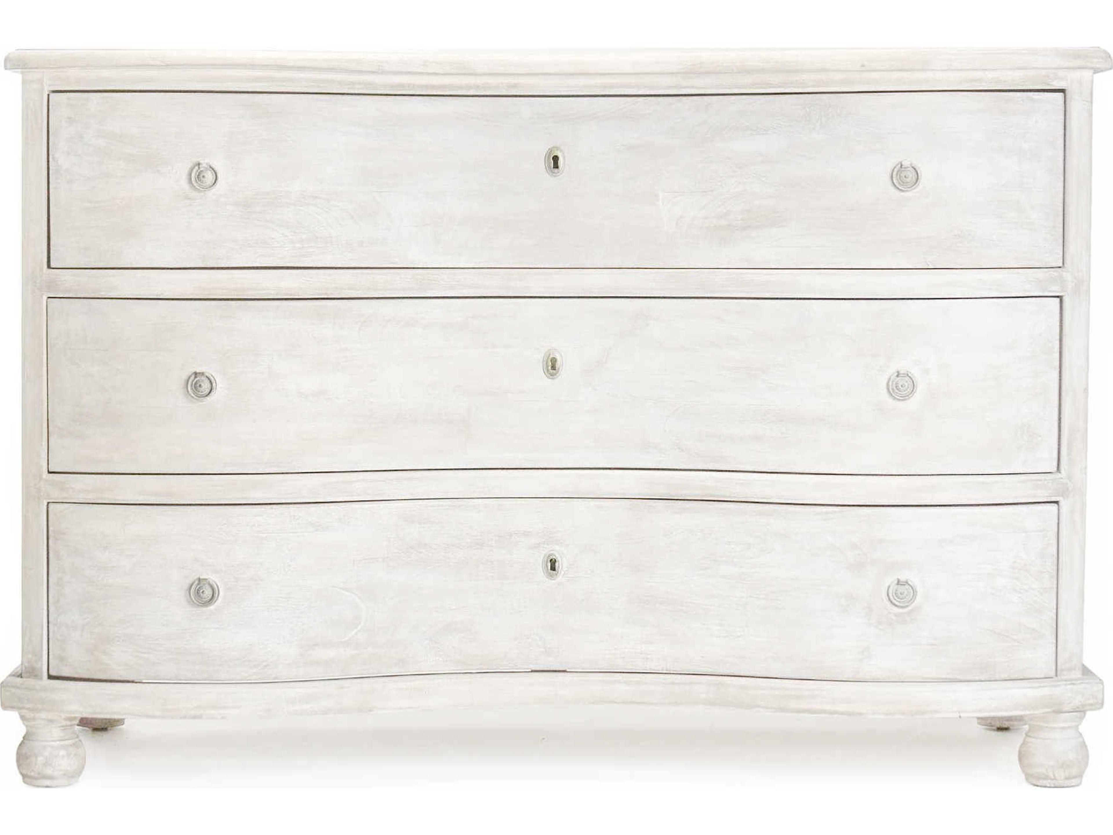Zentique 3-Drawers Gray Pine Wood Dresser