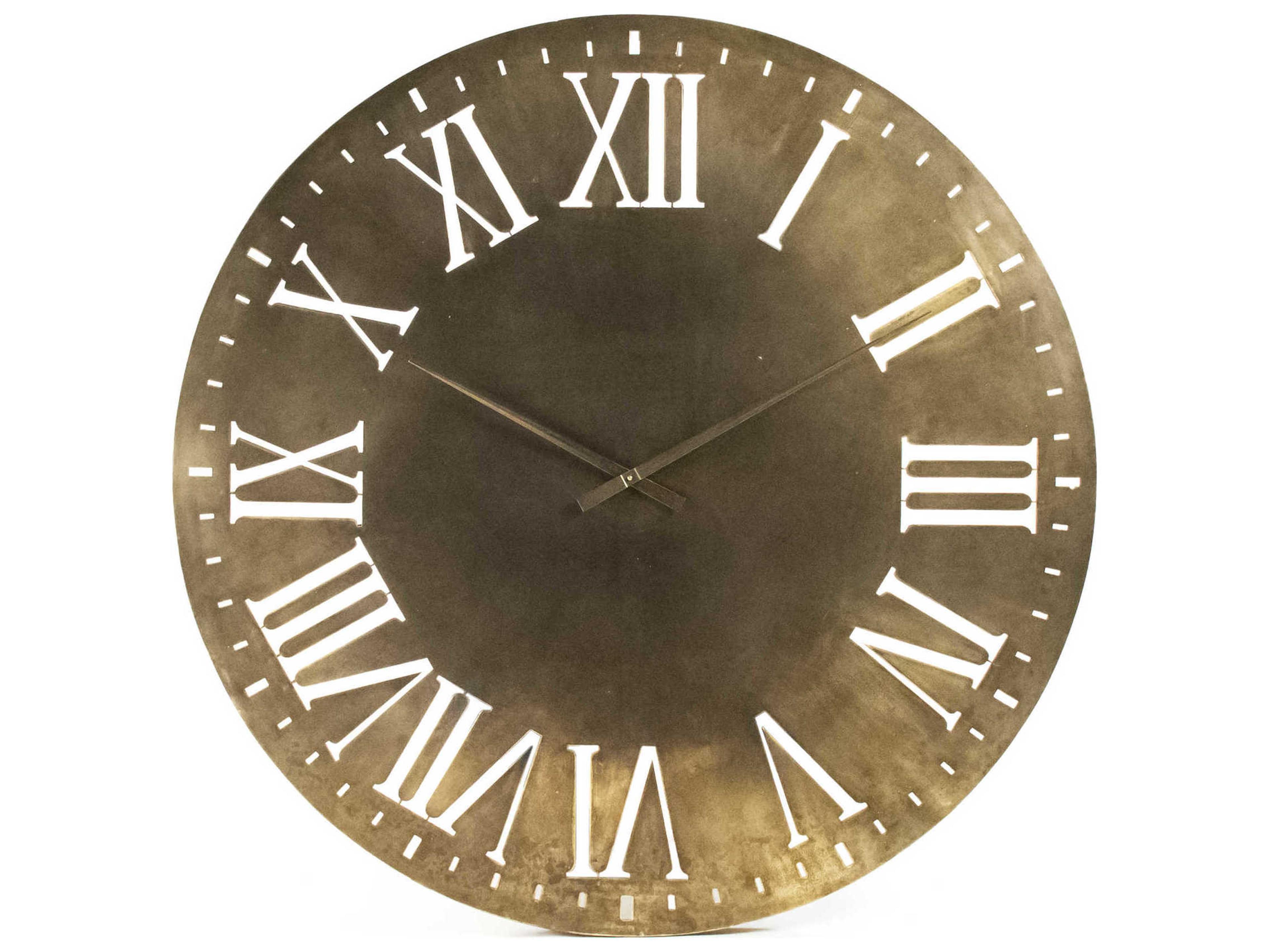 Zentique Distressed Gold Laure Wall Clock