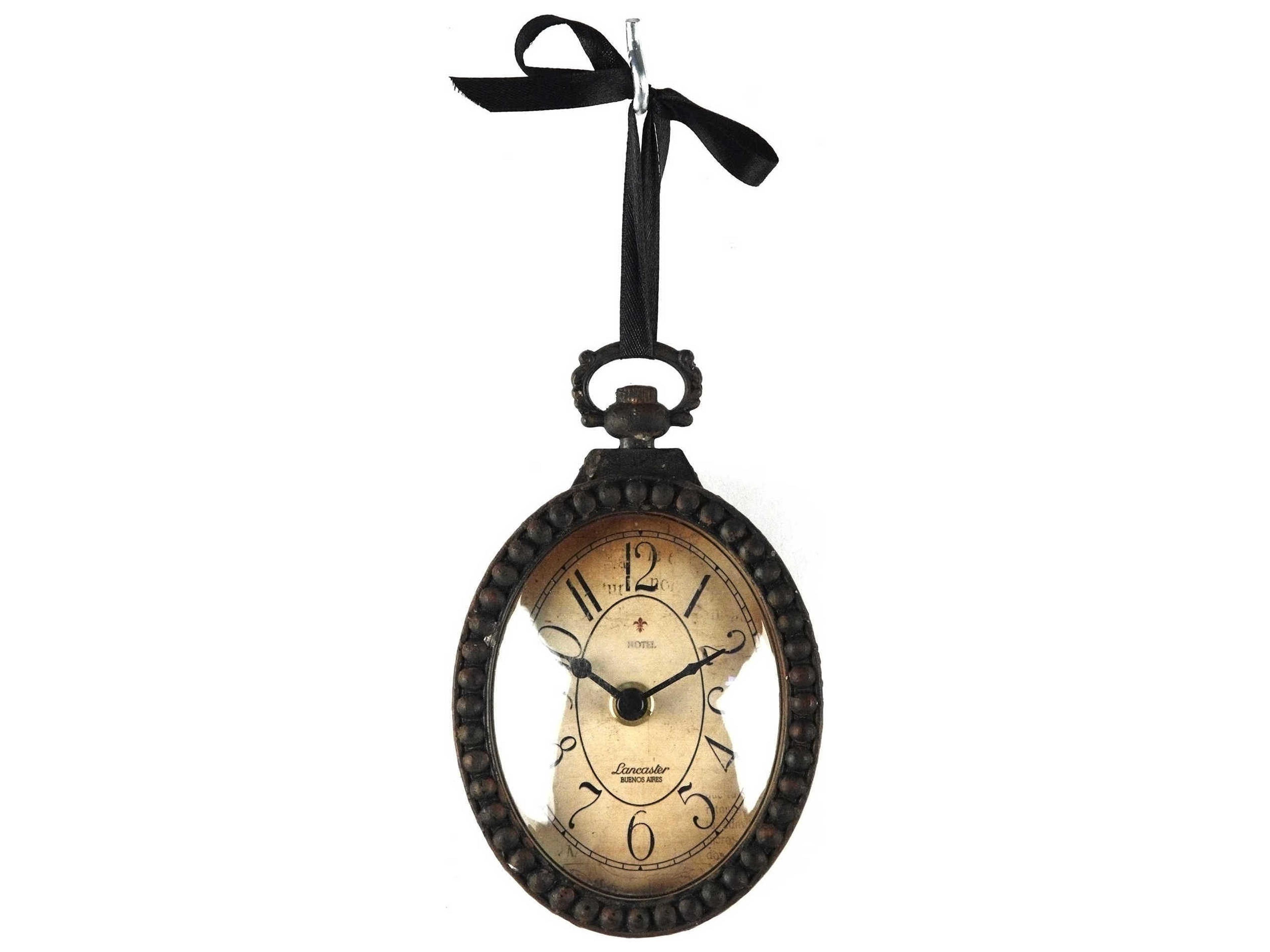 Zentique Antique Black Iron Wall Clock