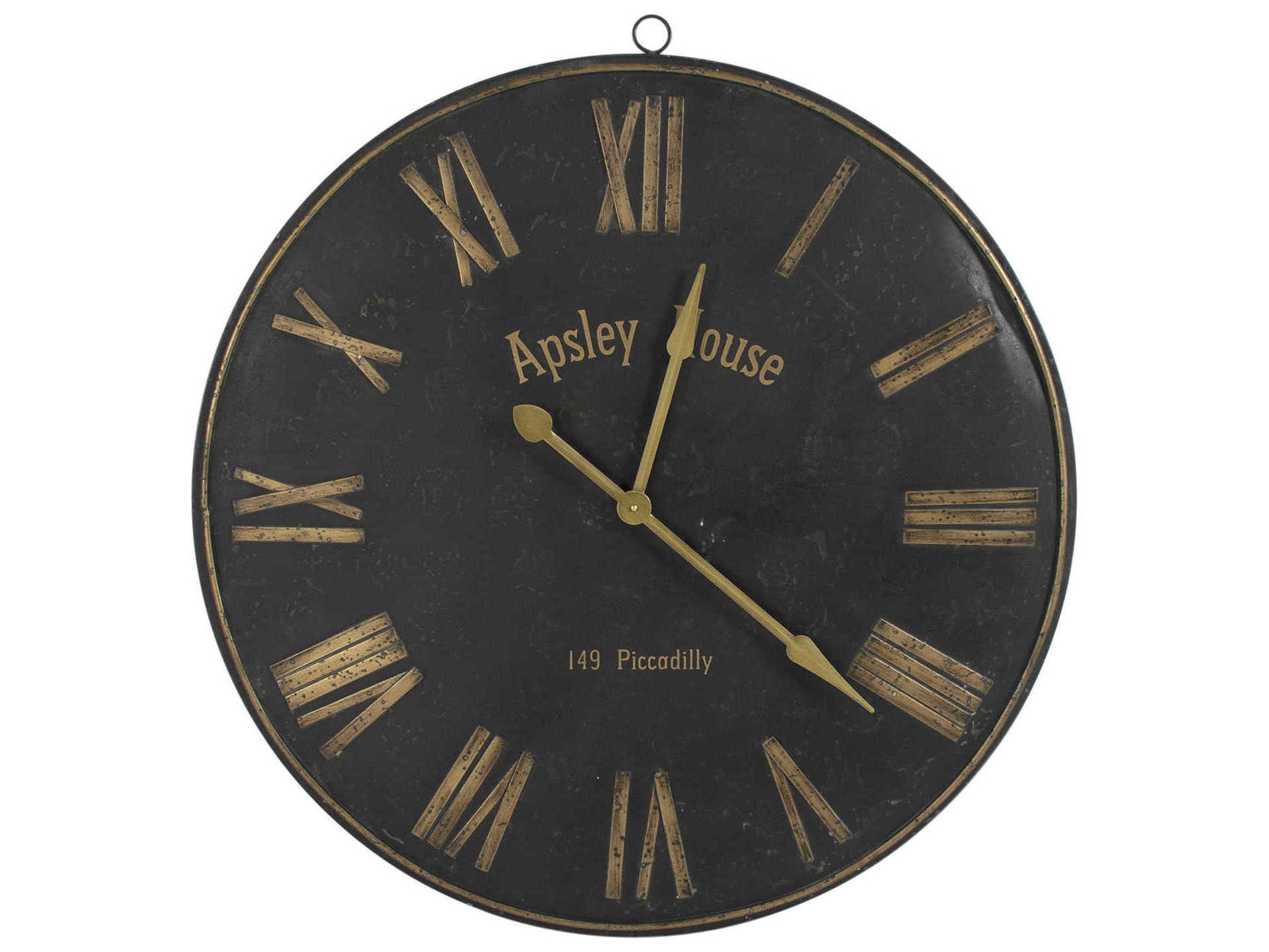 Zentique Black / Gold Iron Wall Clock