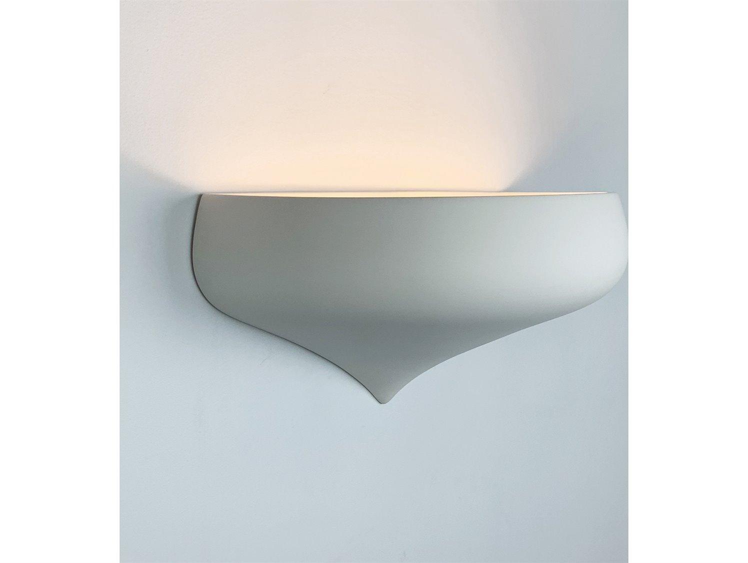 A19 Vancouver 2-Light White Wall Sconce