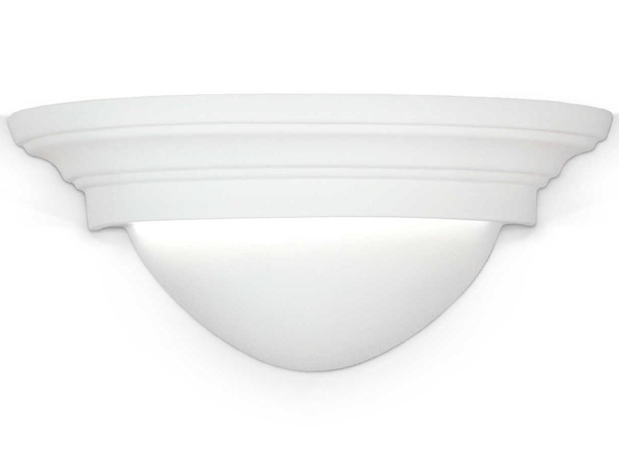 A19 Minorca 1-Light White ADA Wall Sconce
