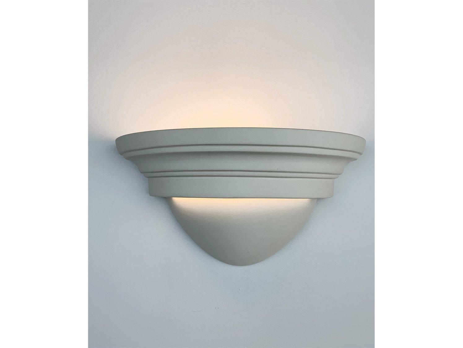 A19 Minorca 1-Light White ADA Wall Sconce