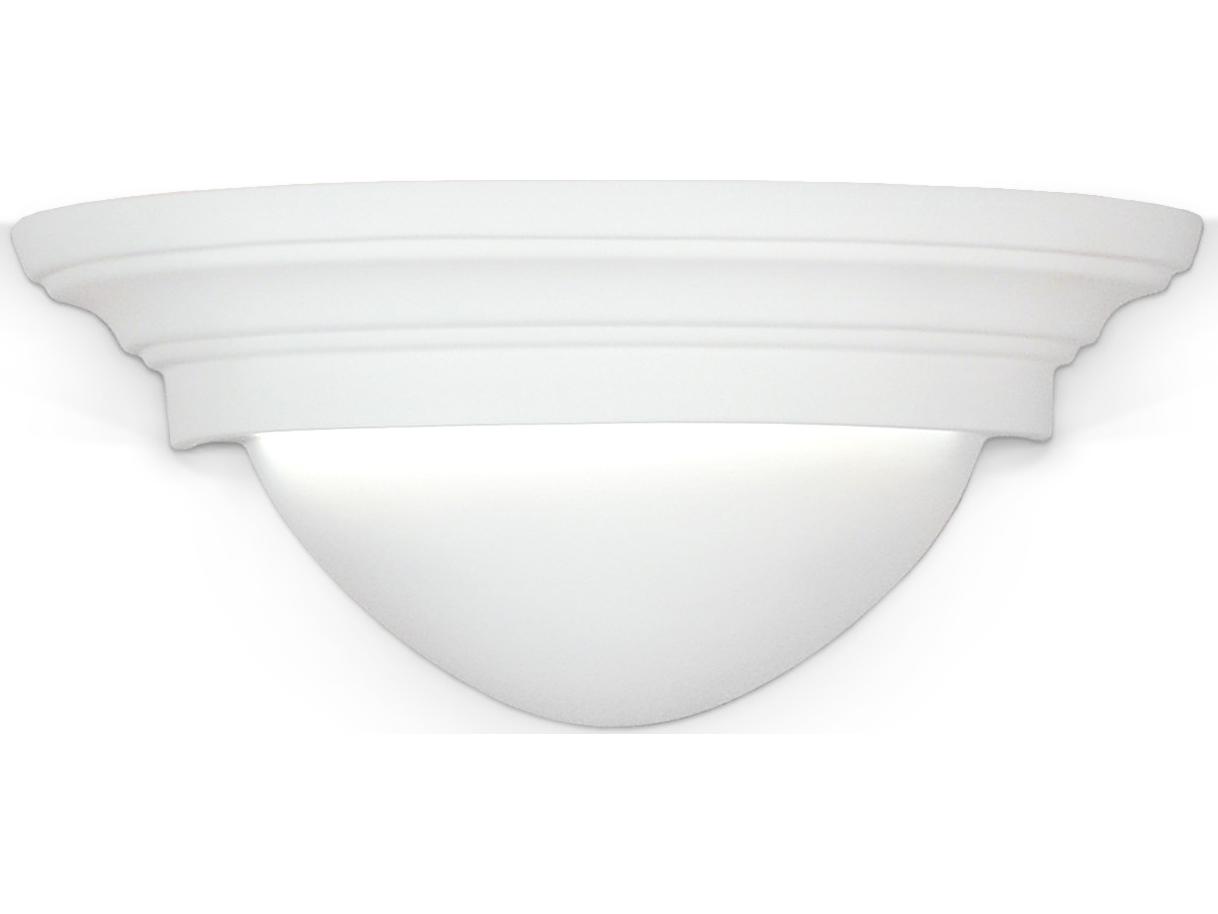 A19 Majorca 2-Light White Wall Sconce
