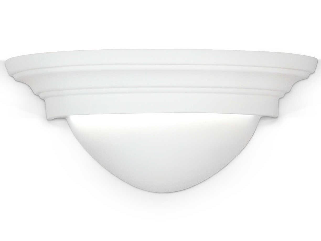 A19 Majorca 1-Light White ADA Wall Sconce