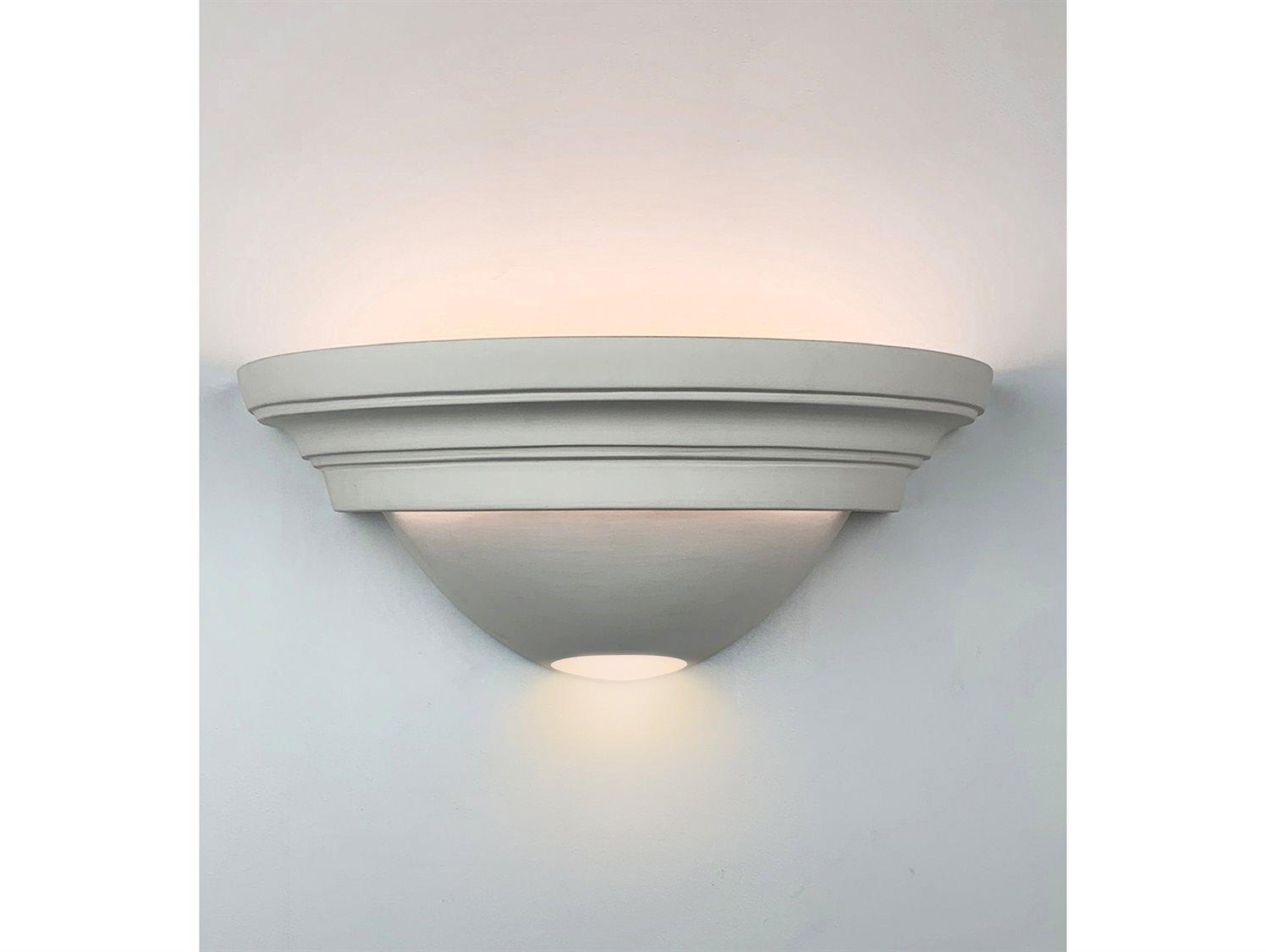 A19 Ibiza 2-Light White Wall Sconce