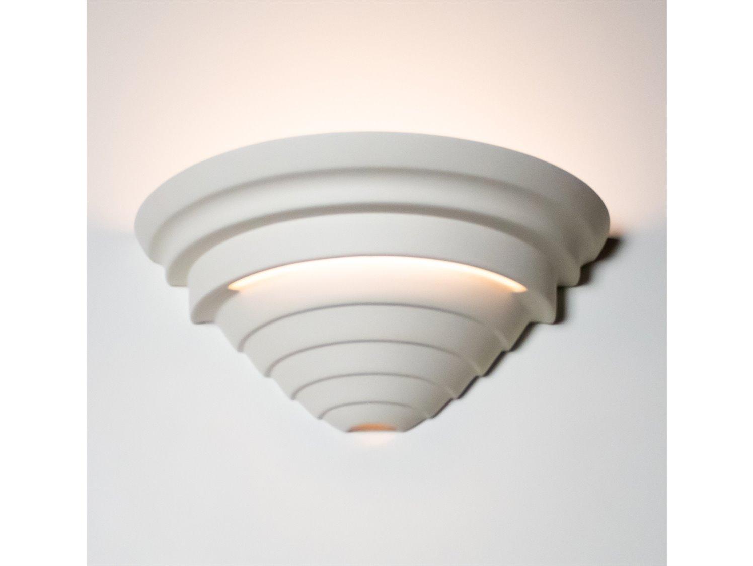 A19 Cabrera 2-Light White Wall Sconce