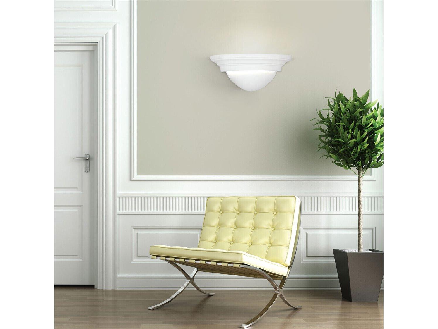 A19 Gran Majorca 2-Light White Wall Sconce