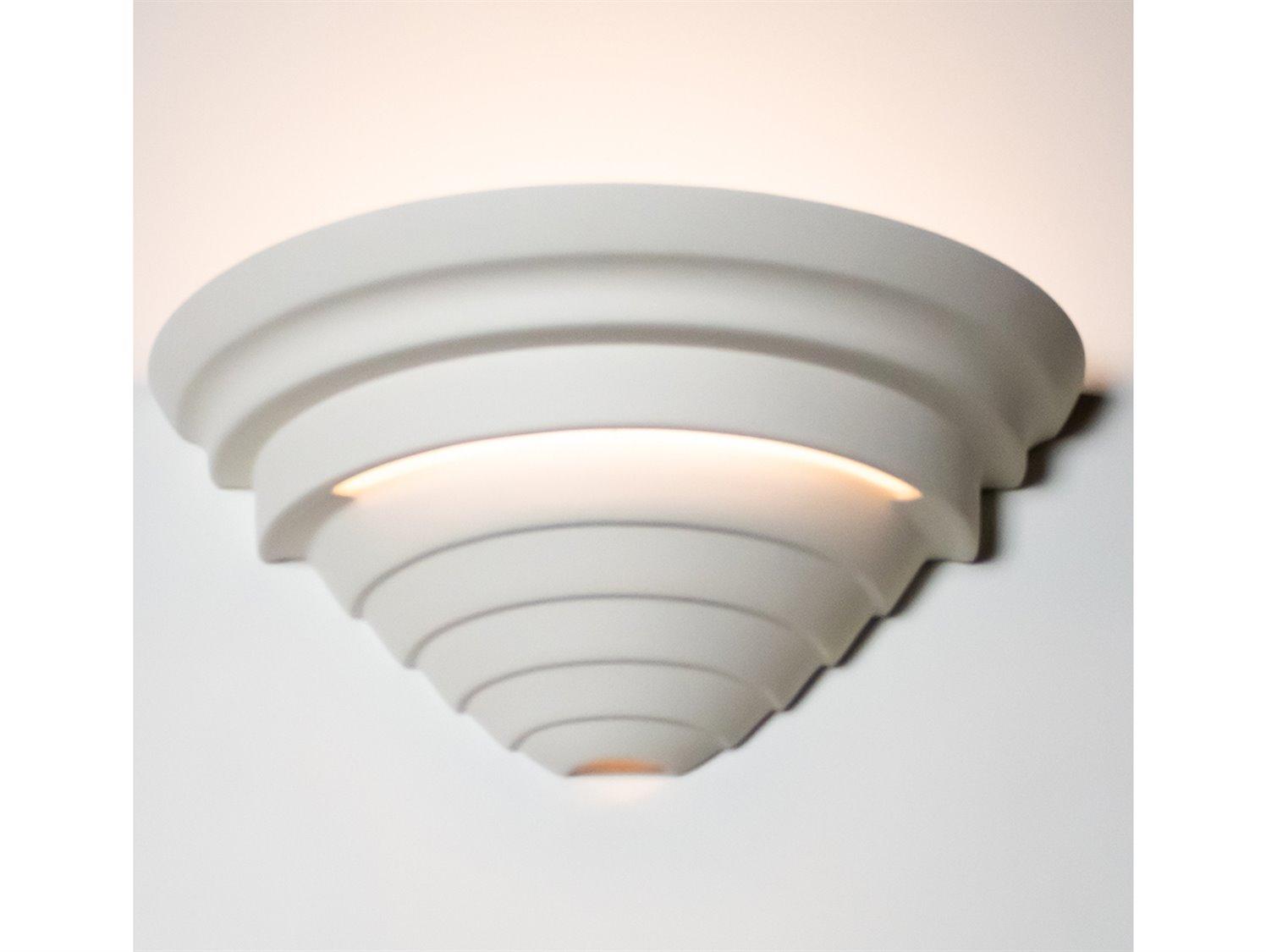 A19 Gran Cabrera 2-Light White Wall Sconce
