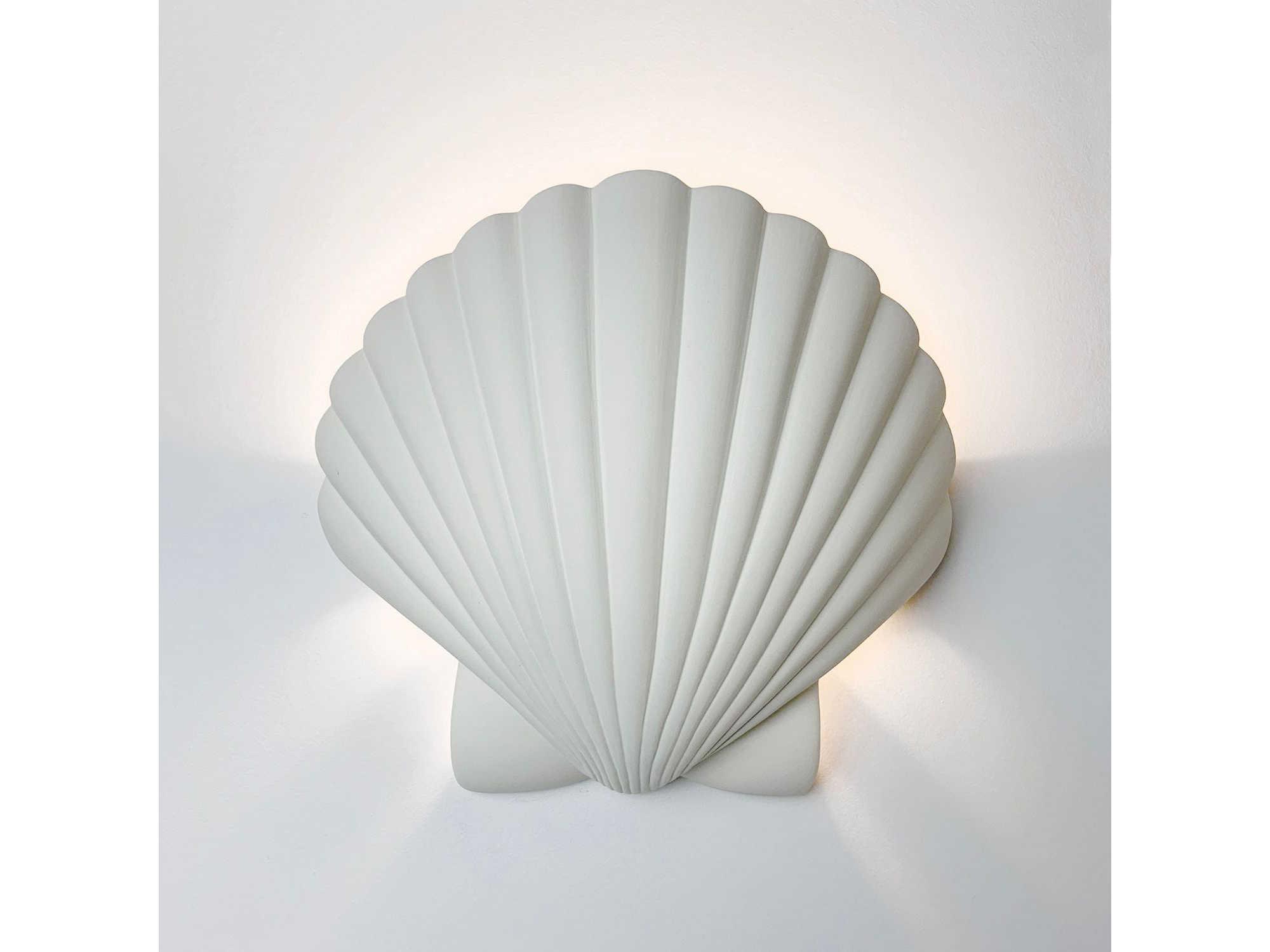 A19 Key Biscayne 1-Light White Wall Sconce