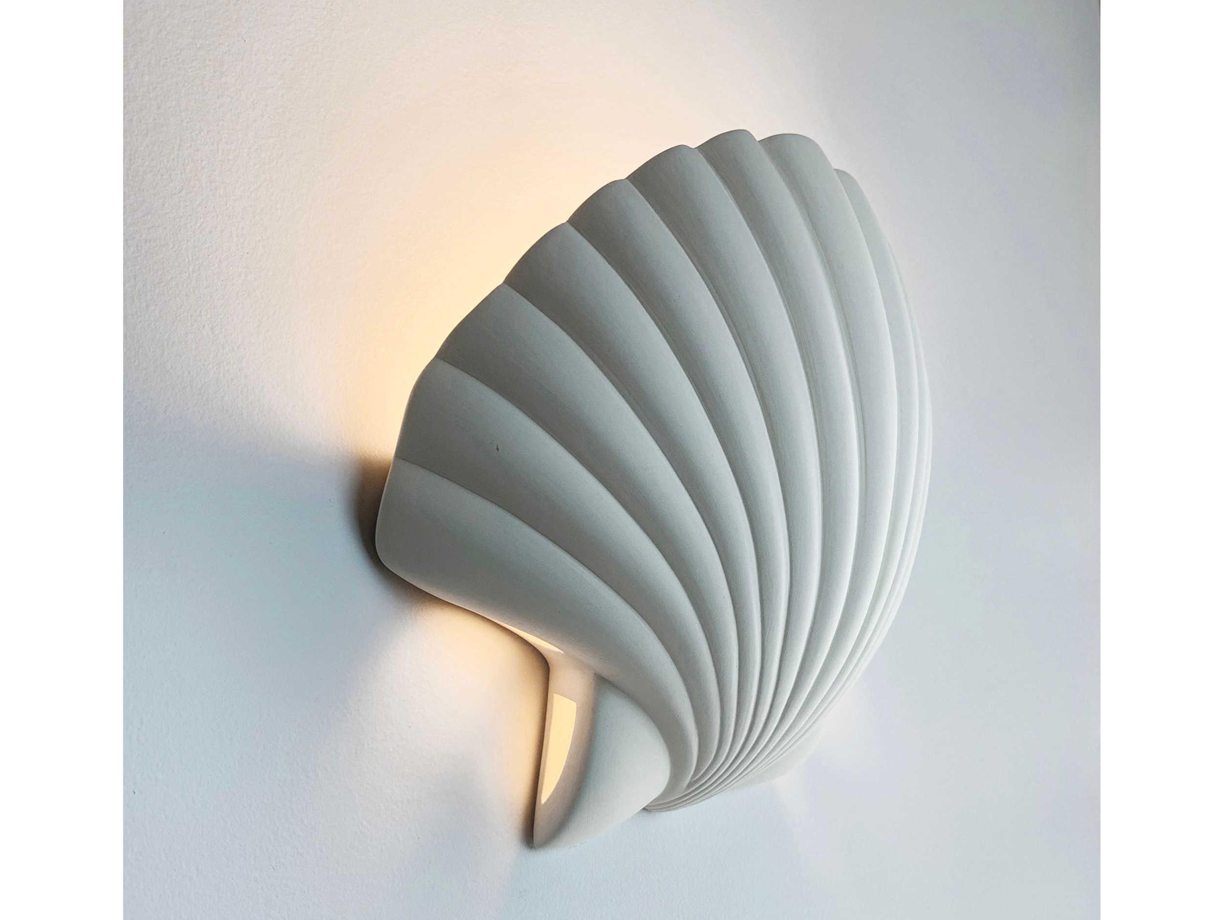 A19 Key Biscayne 1-Light White Wall Sconce