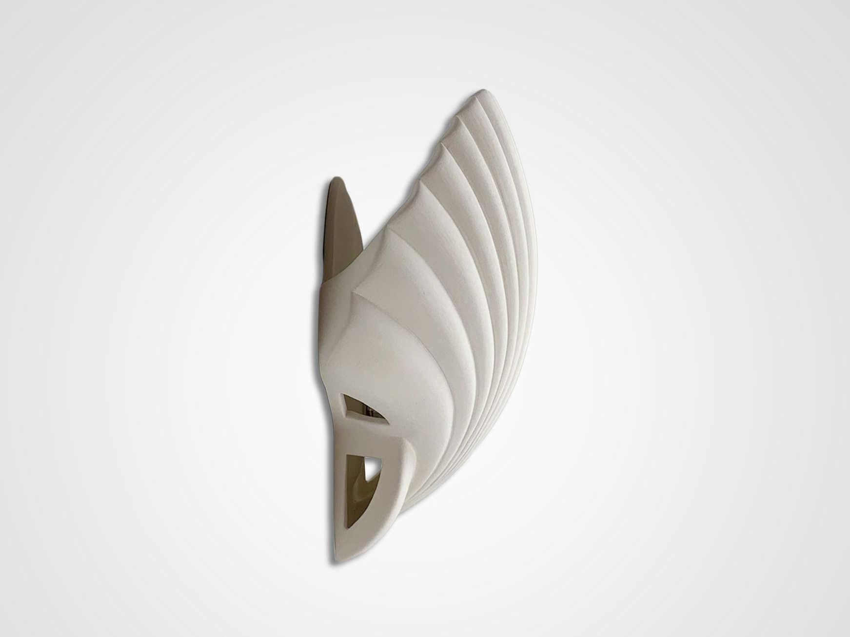 A19 Key Biscayne 1-Light White Wall Sconce
