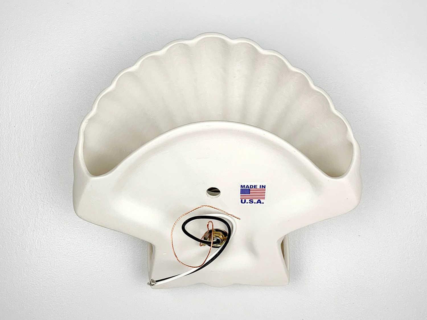 A19 Key Biscayne 1-Light White Wall Sconce