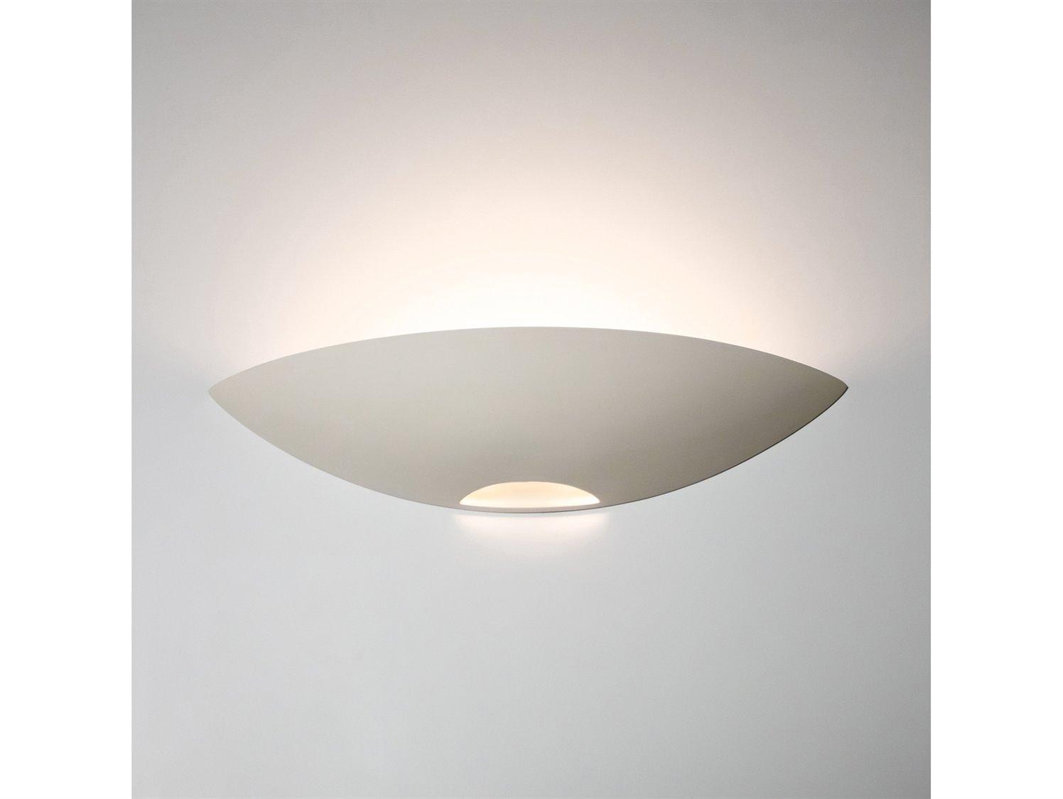 A19 Oahu 1-Light White ADA Wall Sconce