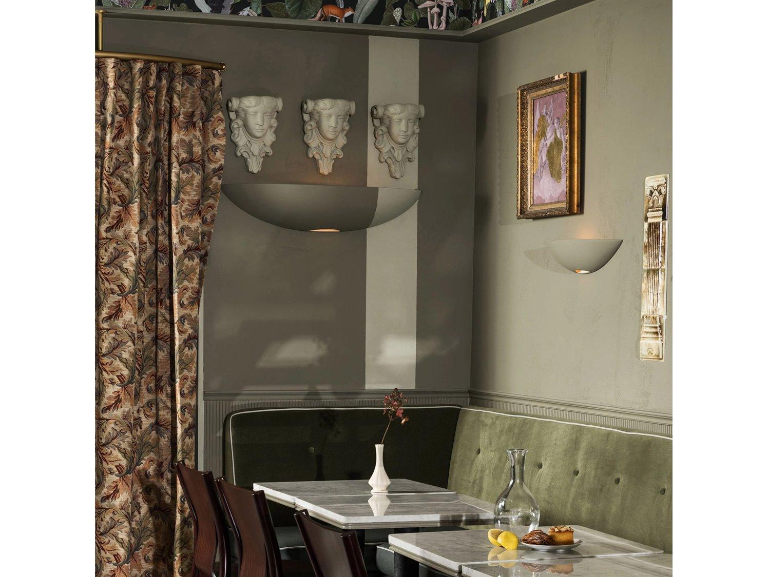 A19 Oahu 1-Light White ADA Wall Sconce