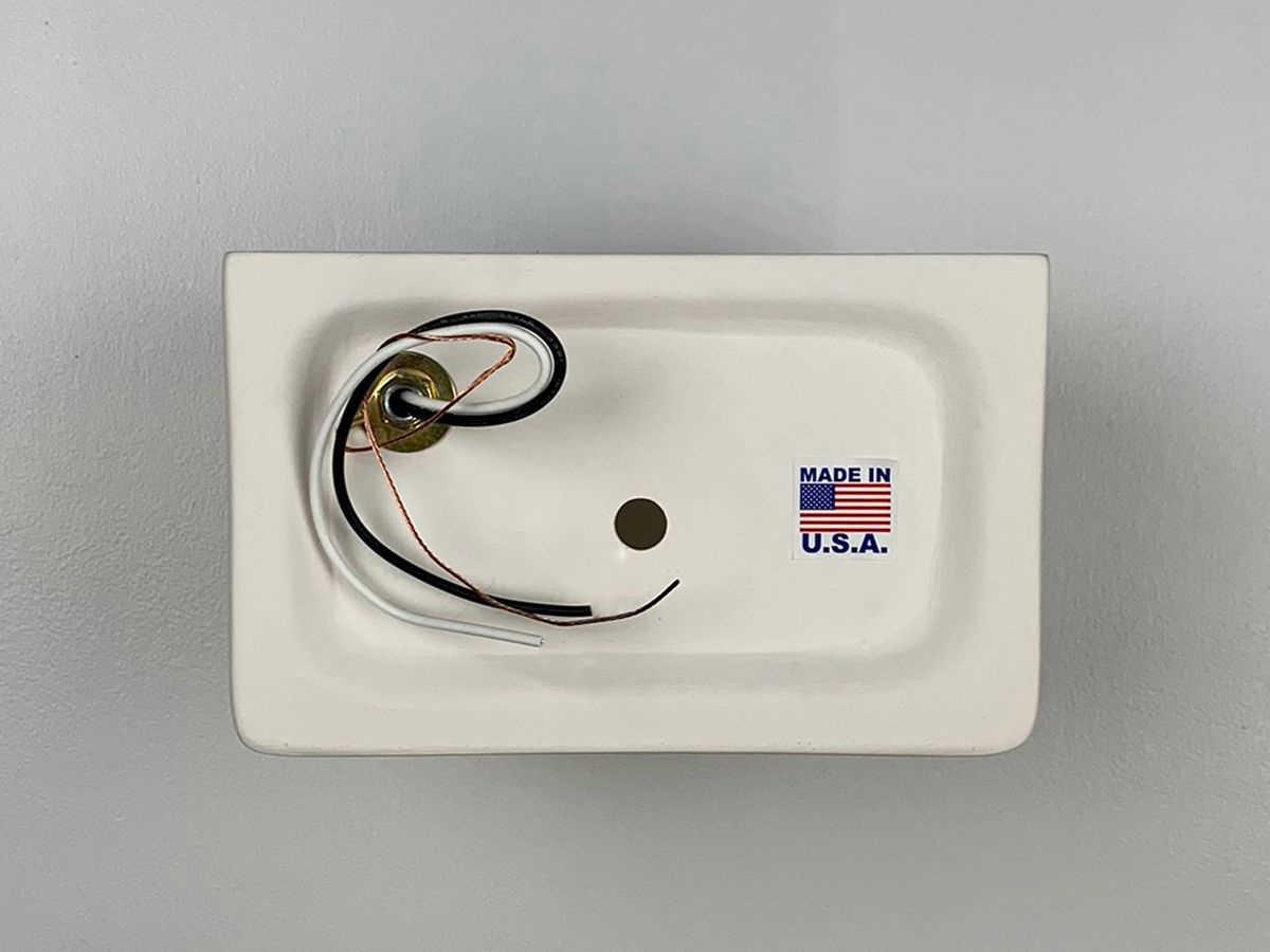 A19 Balboa 1-Light White Wall Sconce