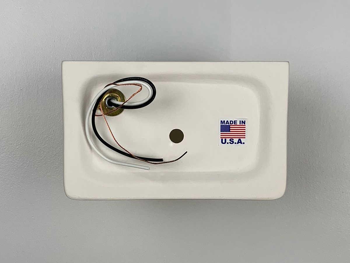 A19 Coronado 1-Light White Wall Sconce