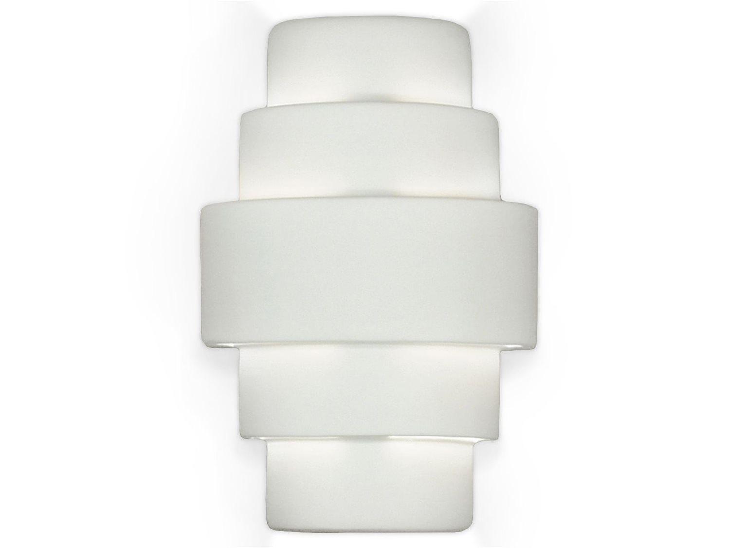 A19 San Marcos 2-Light White Wall Sconce