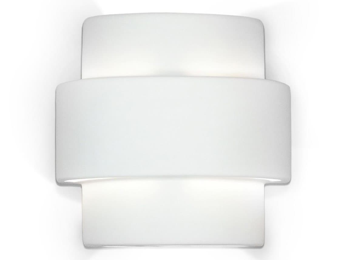 A19 Santa Inez 1-Light White Wall Sconce