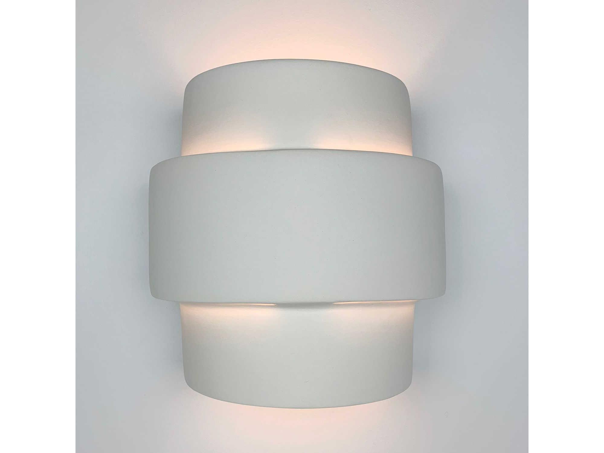 A19 Santa Inez 1-Light White Wall Sconce