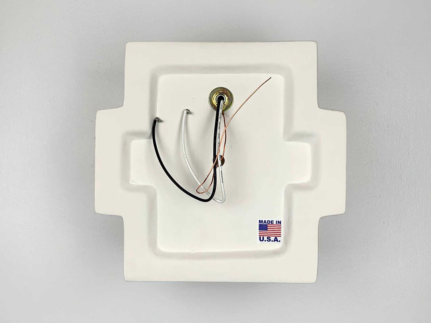 A19 Santa Inez 1-Light White Wall Sconce