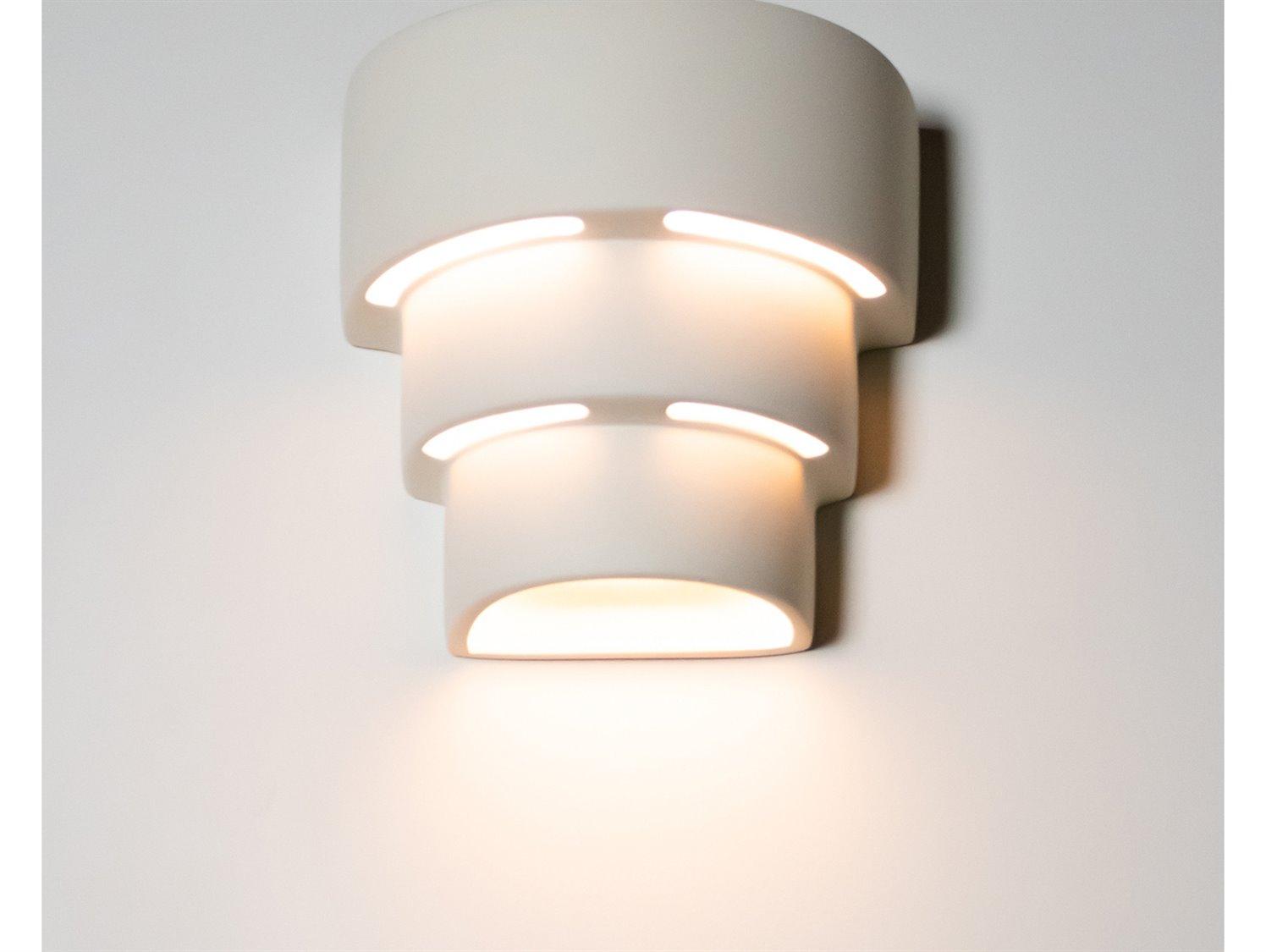 A19 San Jose 1-Light White Wall Sconce