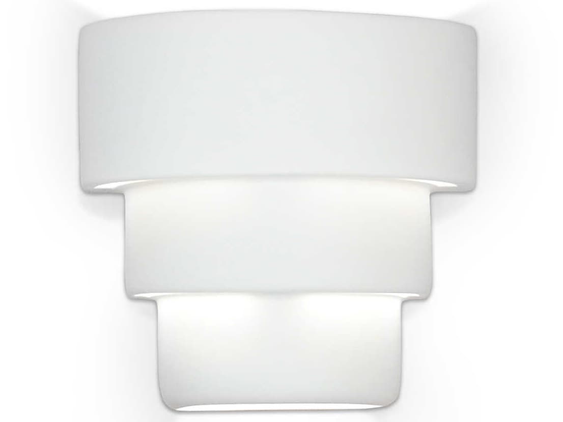 A19 Santa Cruz 1-Light White Wall Sconce