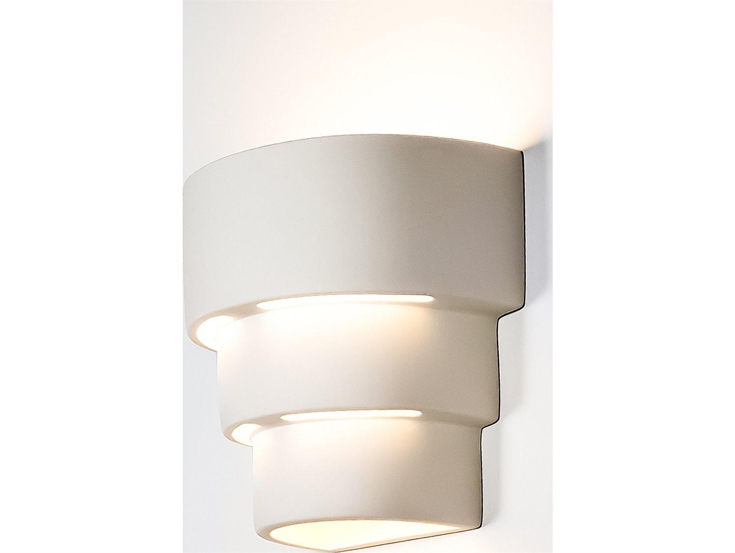 A19 Santa Cruz 1-Light White Wall Sconce