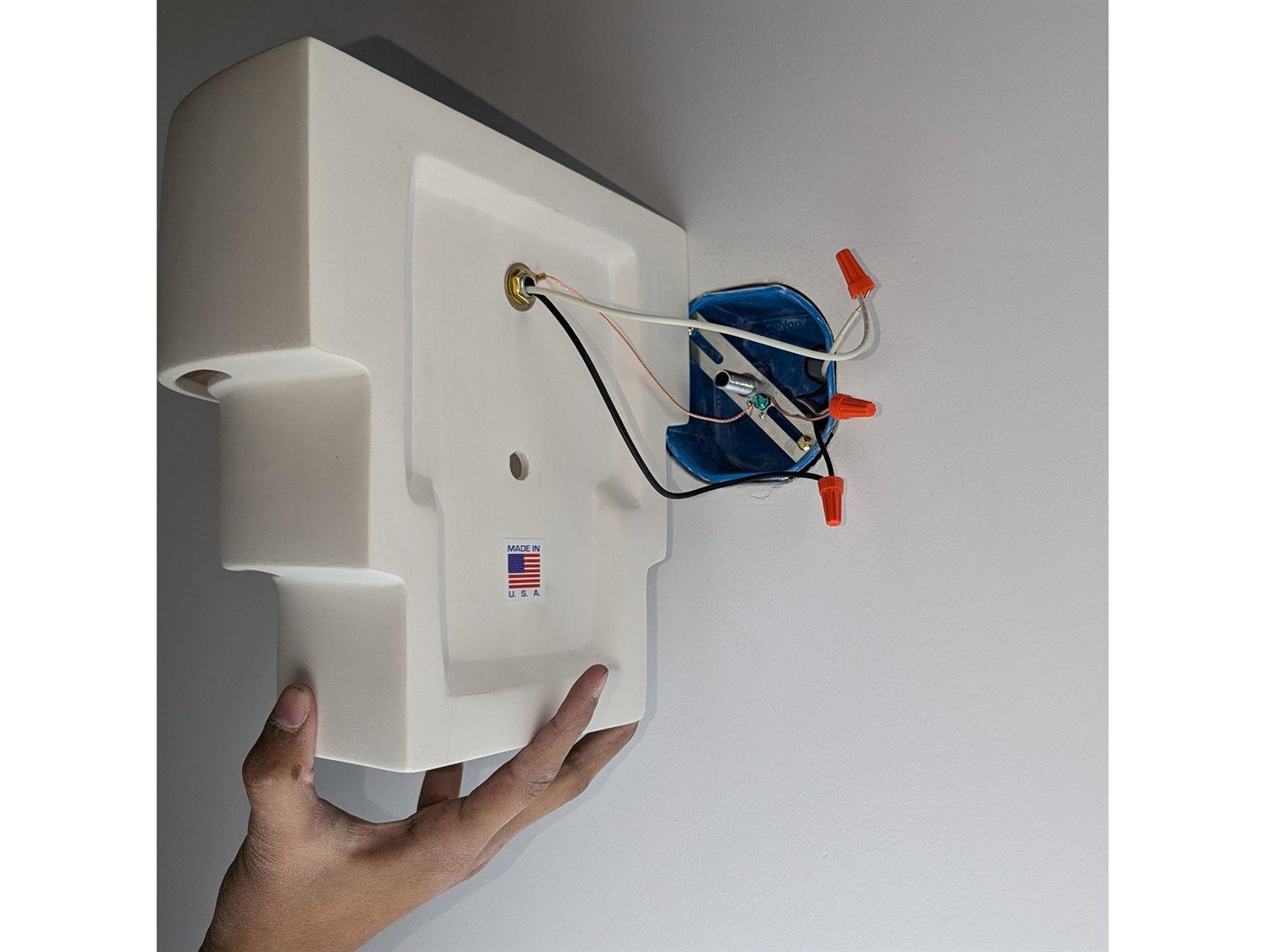 A19 Santa Cruz 1-Light White Wall Sconce