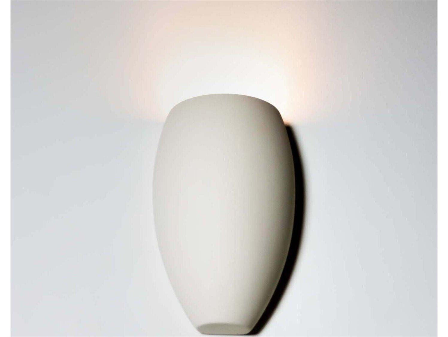 A19 Antigua 1-Light White Wall Sconce