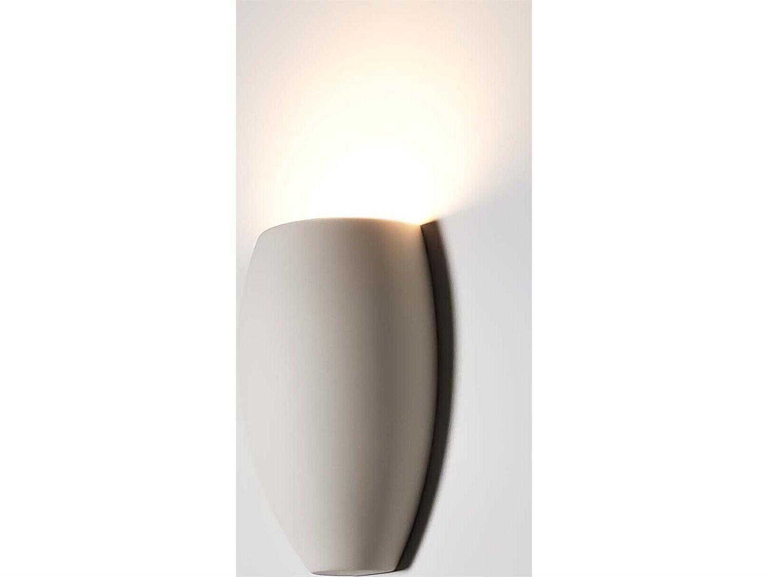 A19 Antigua 1-Light White Wall Sconce
