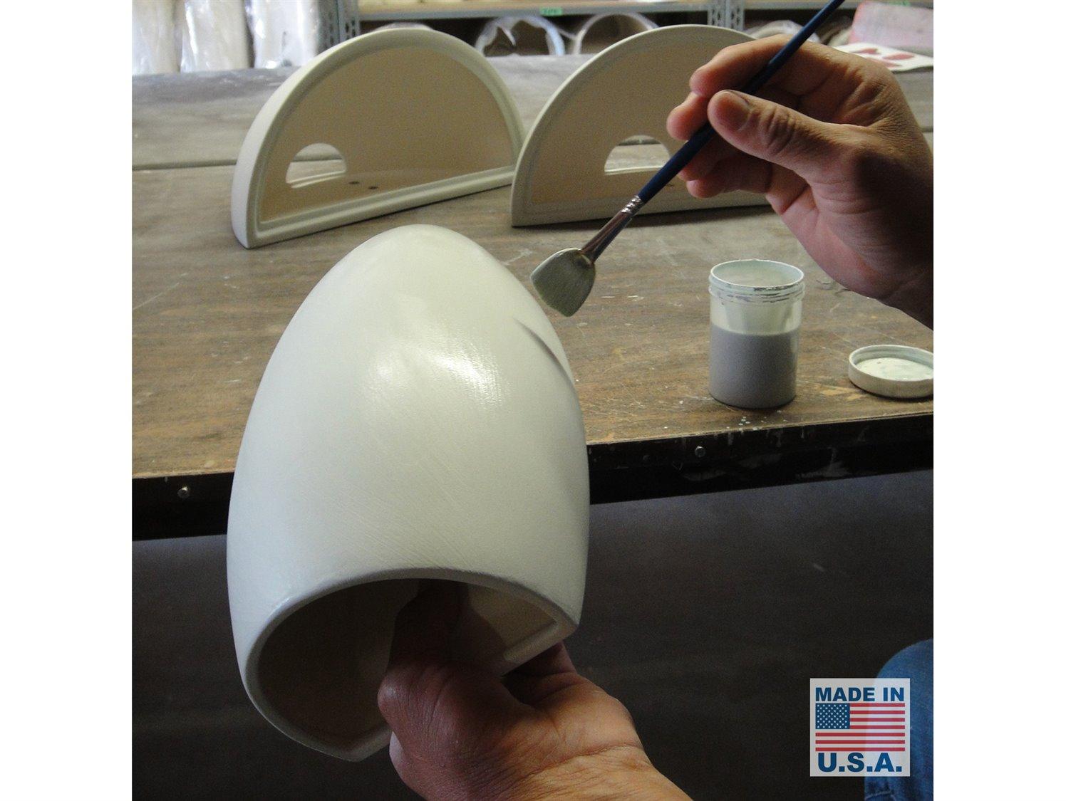 A19 Antigua 1-Light White Wall Sconce