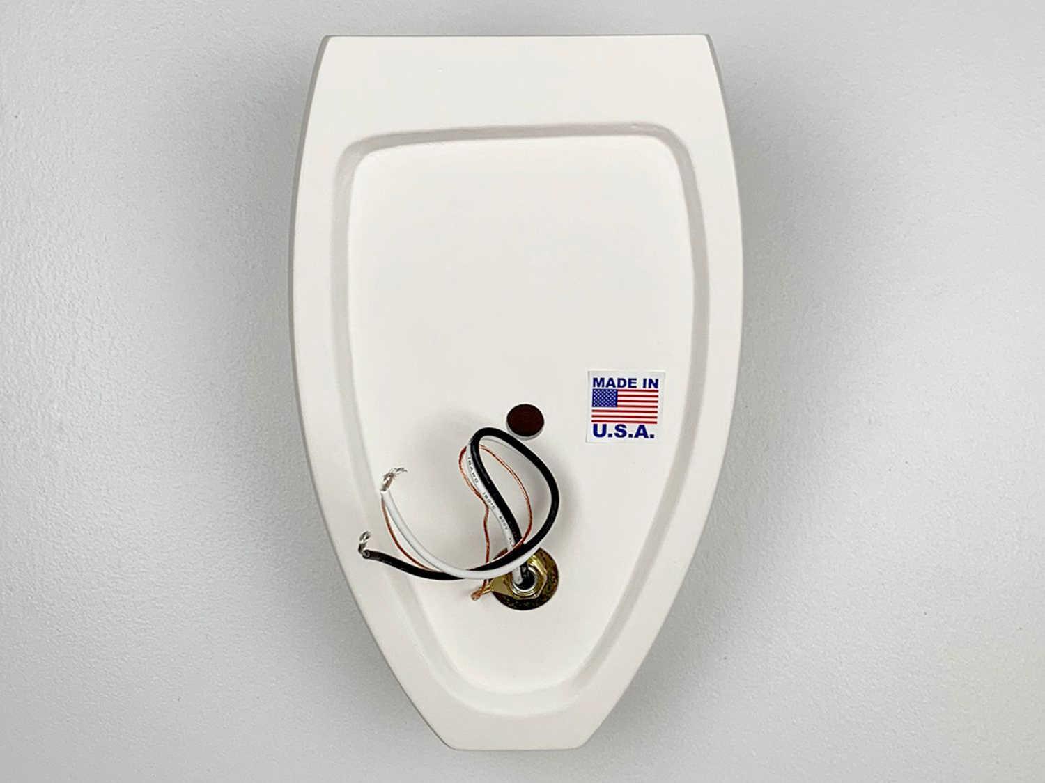 A19 Aruba 1-Light White Wall Sconce