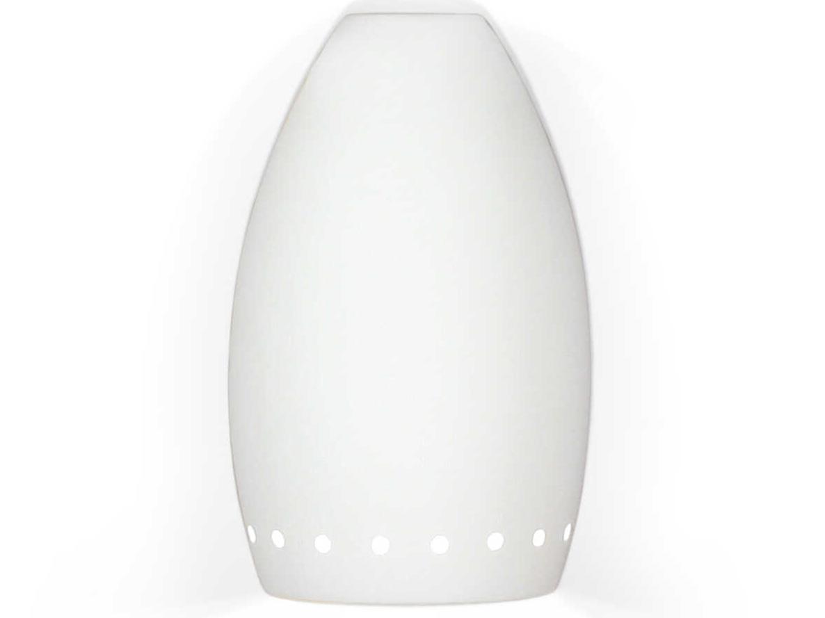 A19 Grenada 1-Light White Wall Sconce