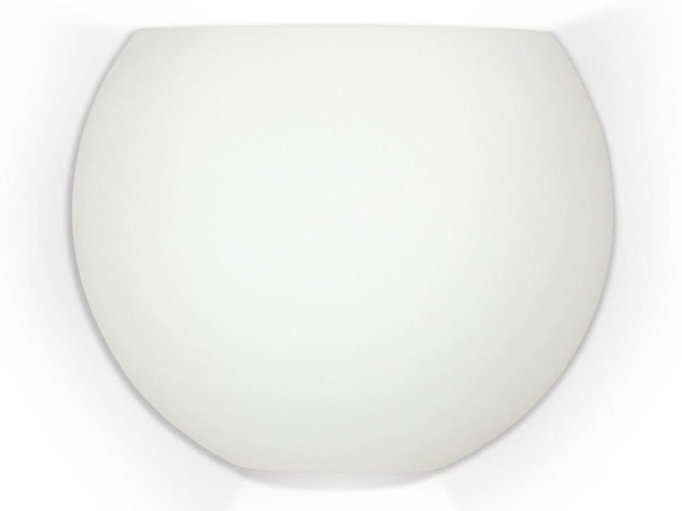 A19 Curacoa 1-Light White Wall Sconce